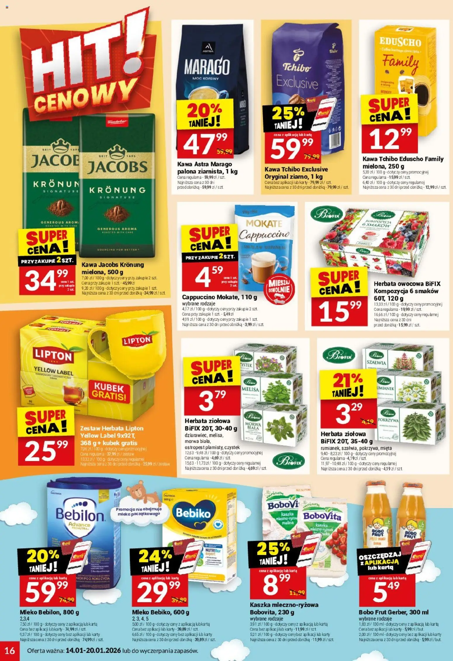 Twój Market Gazetka od 14.01.2026 | Strona: 16 | Produkty: Malina, Tchibo, Cappuccino, Mięta