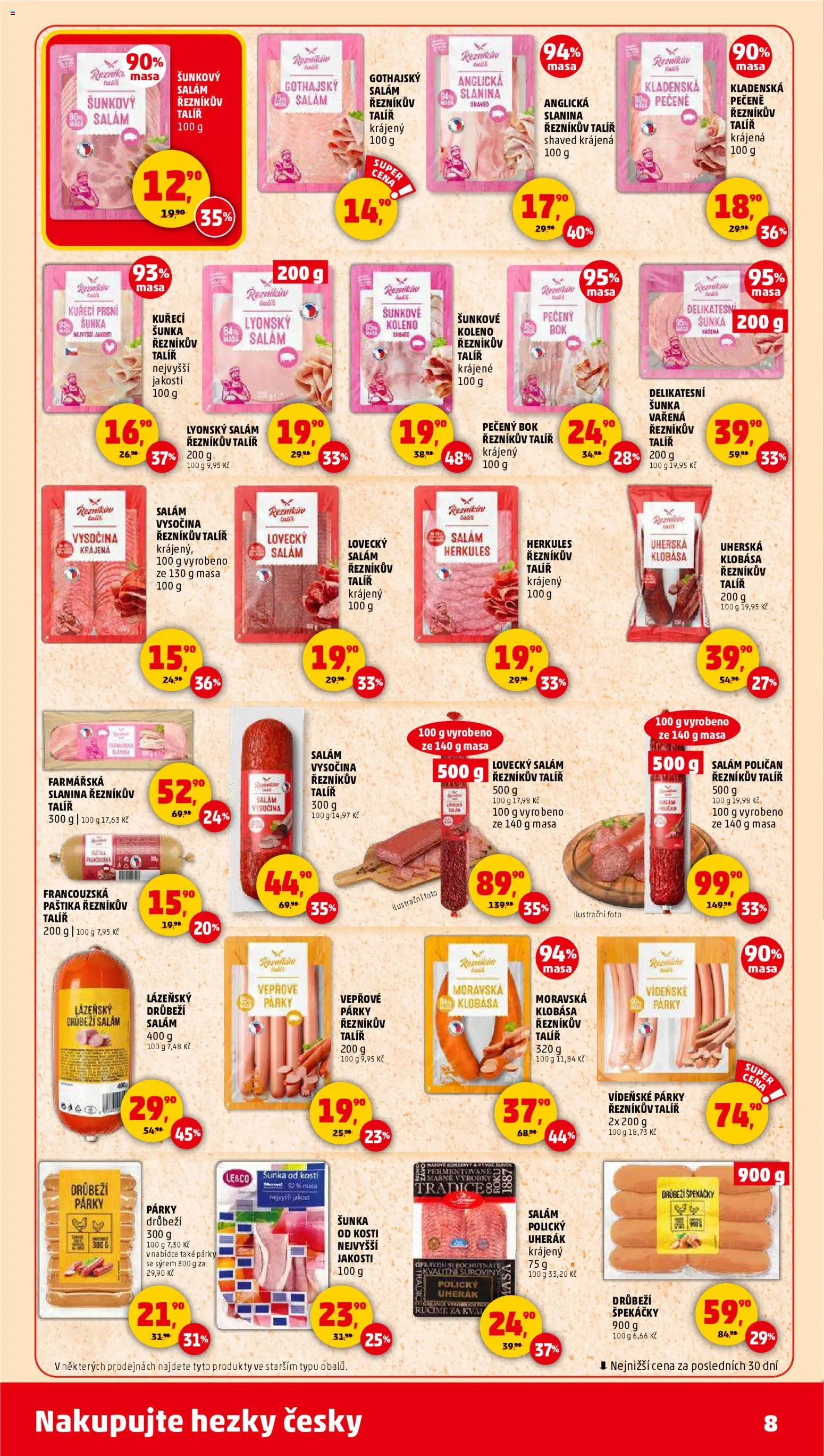 Penny Market leták - Čtvrtečník od 08.01.2026 | Strana: 8 | Produkty: Uherák, Salám, Párky, Vysočina