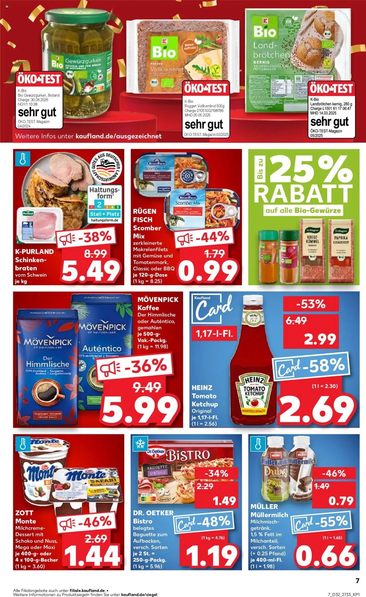 Kaufland Prospekt 	 - gültig ab dem 07.08.2025 | Seite: 7 | Produkte: Fisch, Gemüse, Pizza, Muller mullermilch