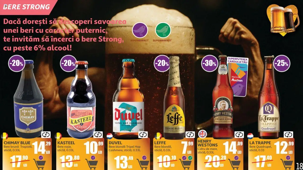 Auchan catalog - Marelui Târg de Bere – valabil de la 11.06.2025 | Pagină: 18 | Produse: Bere, Pește