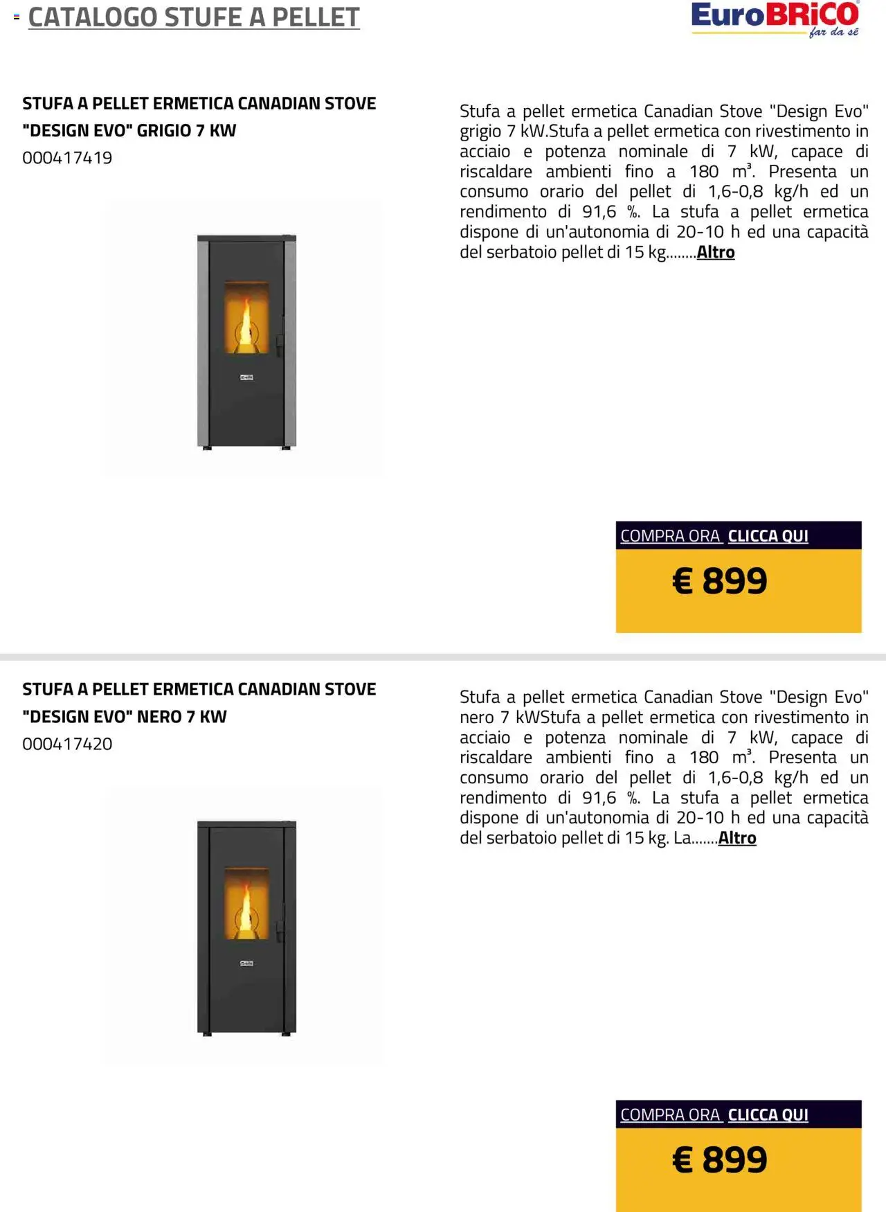 Volantino Eurobrico del 23.07.2025 | Pagina: 39 | Prodotti: Pellet, Stufa a pellet, Stufa