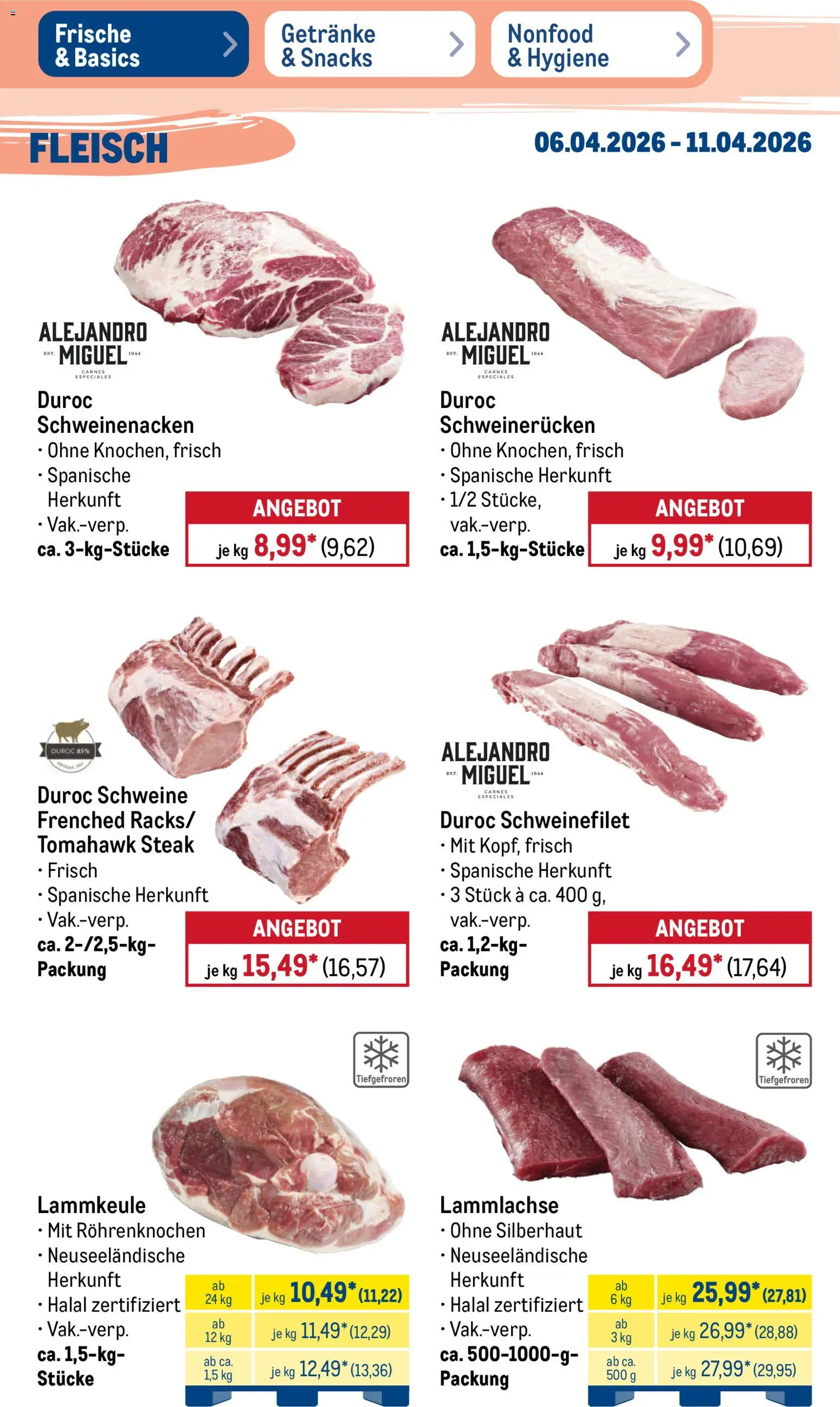 Metro Prospekt 	 – gültig ab 06.04.2026 | Seite: 5 | Produkte: Schweinenacken, Schweinerucken, Steak, Fleisch