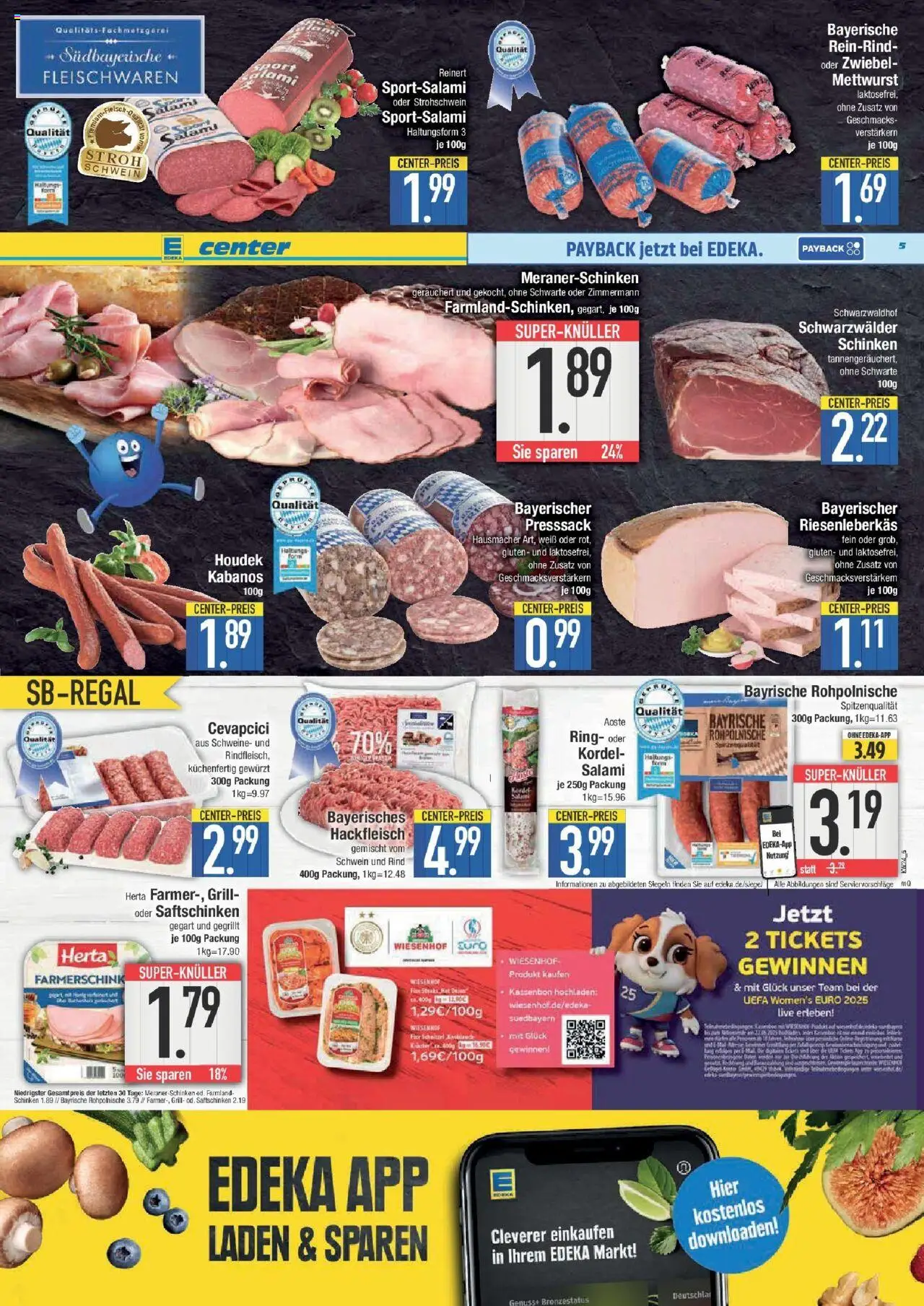 Edeka prospekt Hunderdorf	 - gültig ab dem 08.06.2025 | Seite: 5 | Produkte: Grill, Schnitzel, Salami, Schinken