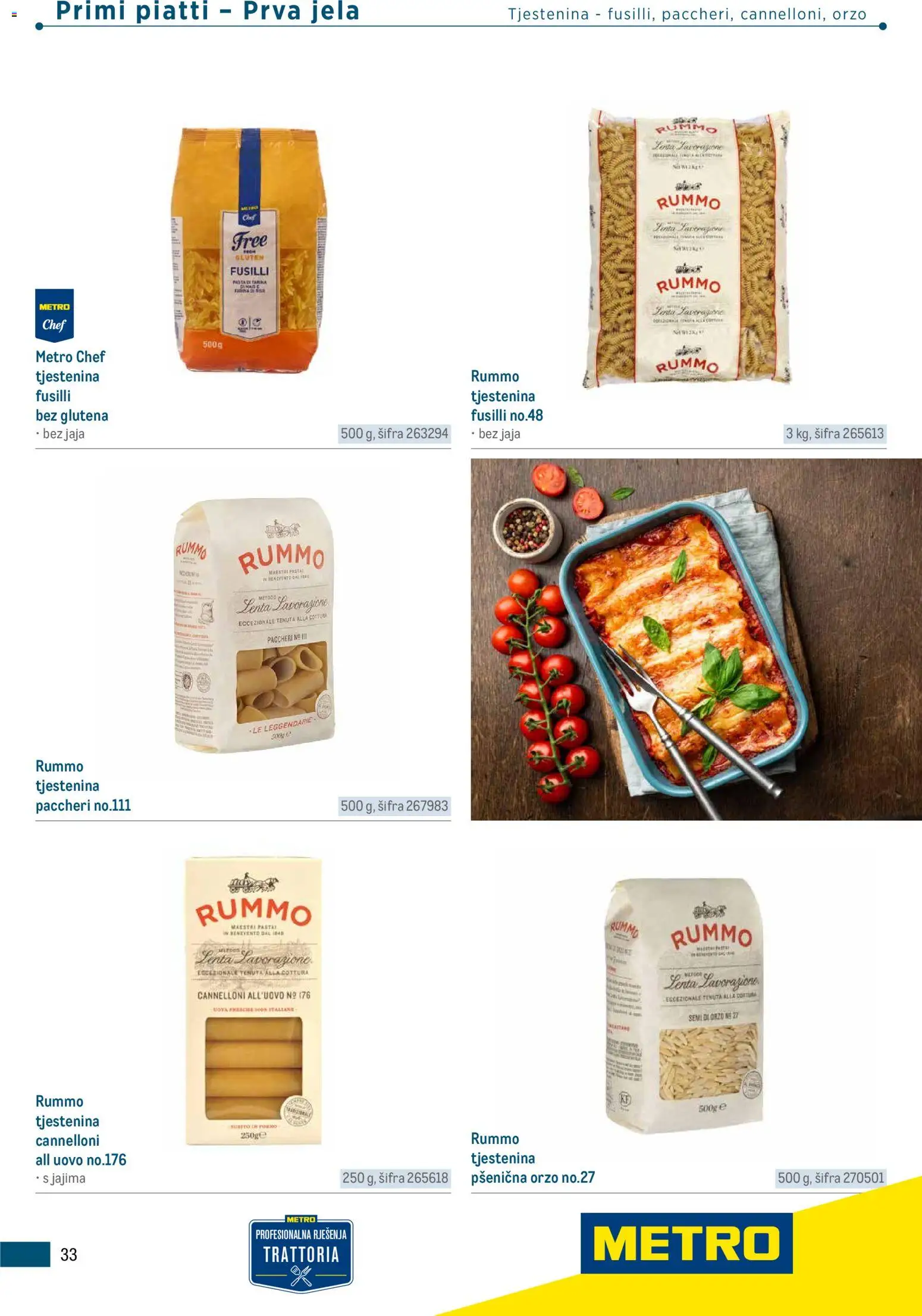 Metro katalog | vrijedi od 05.03.2026 | Stranica: 33 | Proizvodi: Jaja, Tjestenina