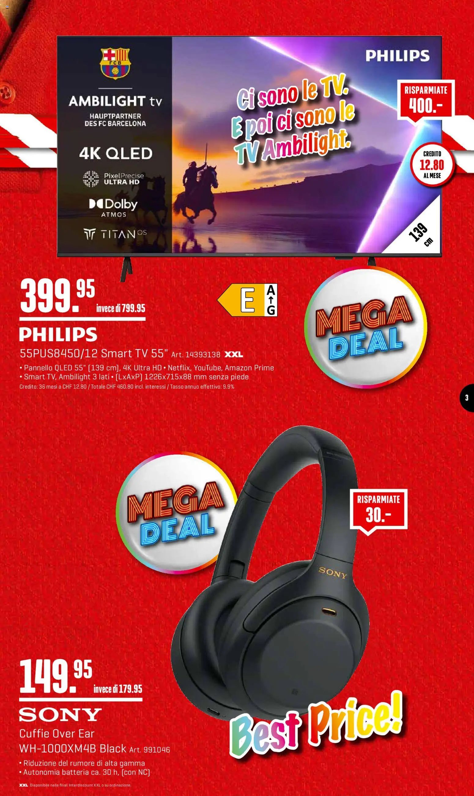 Interdiscount Aktionen IT – gültig ab 26.01.2026 | Seite: 3 | Produkte: TV, Sony, Philips