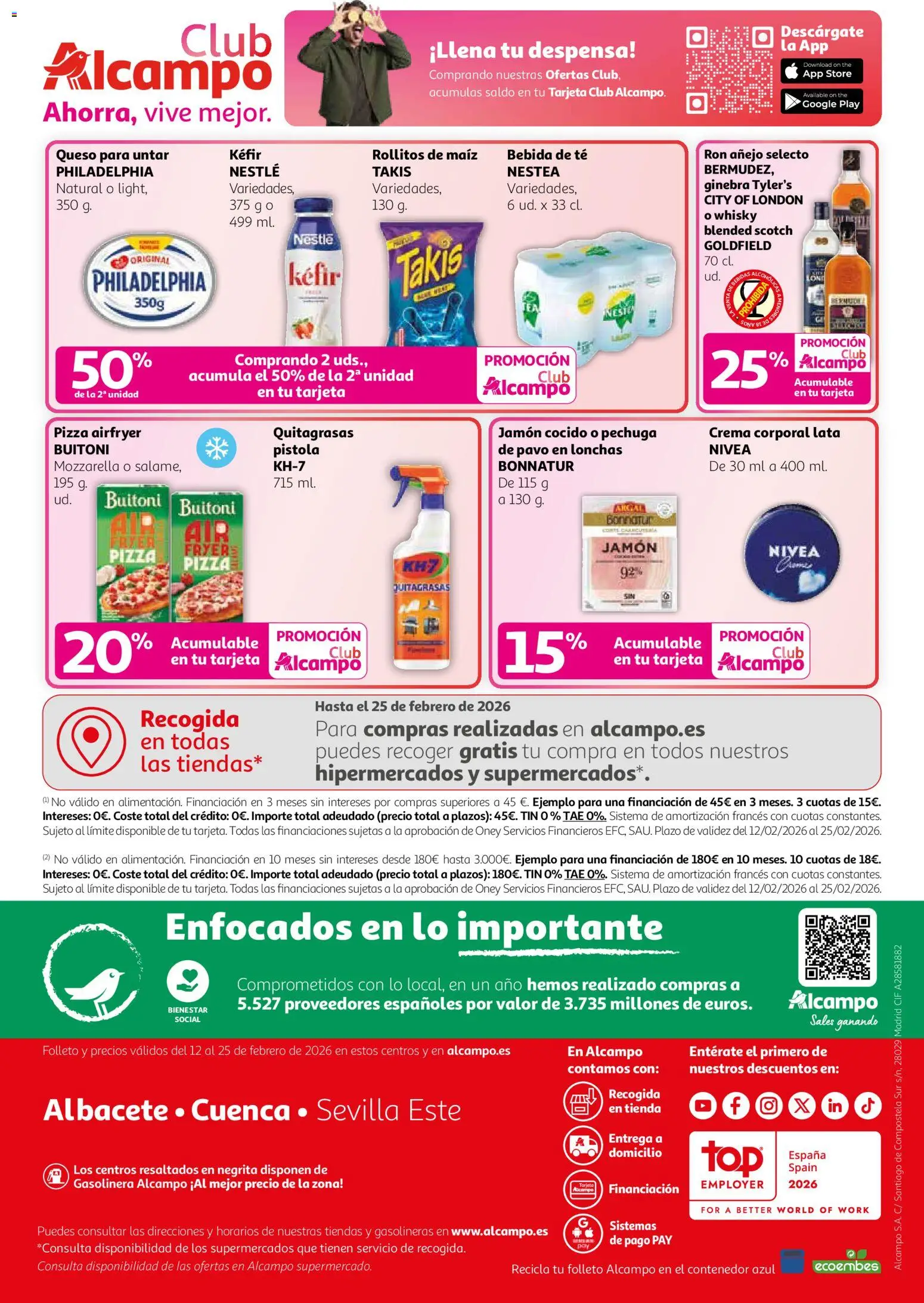 Alcampo - HP Nacional  │ válido desde el 12.02.2026 | Página: 24 | Productos: Ron, Queso, Jamón cocido, Queso para untar