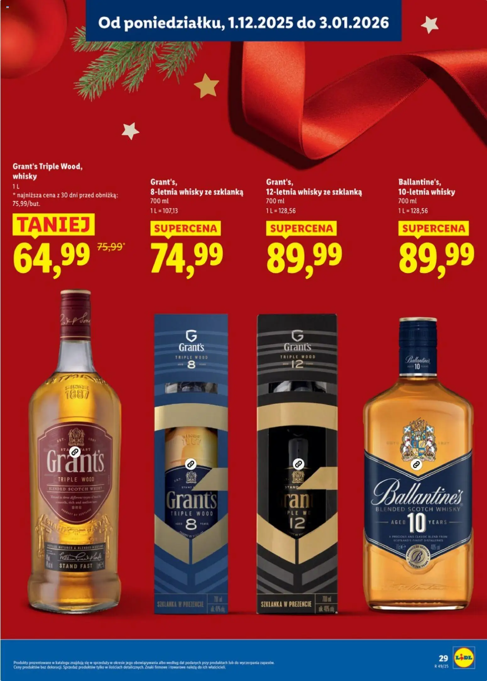 Lidl Katalog alkoholi mocnych i win od 01.12.2025 | Strona: 30 | Produkty: Jameson