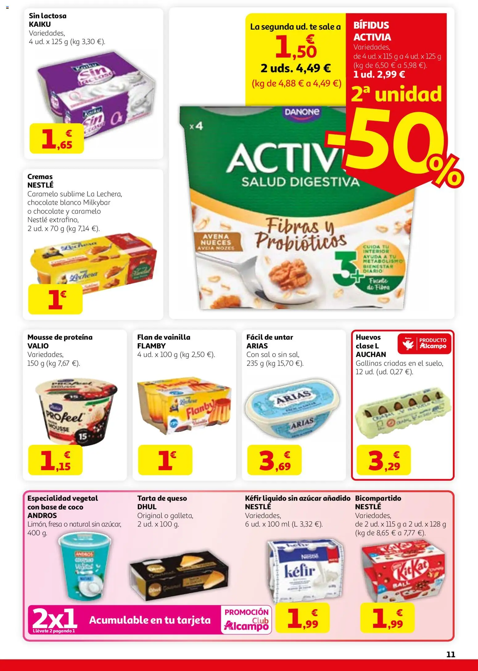 Alcampo HG Nacional │ válido desde el 12.03.2026 | Página: 11 | Productos: Mousse, Chocolate, Τυρόπιτα, Té