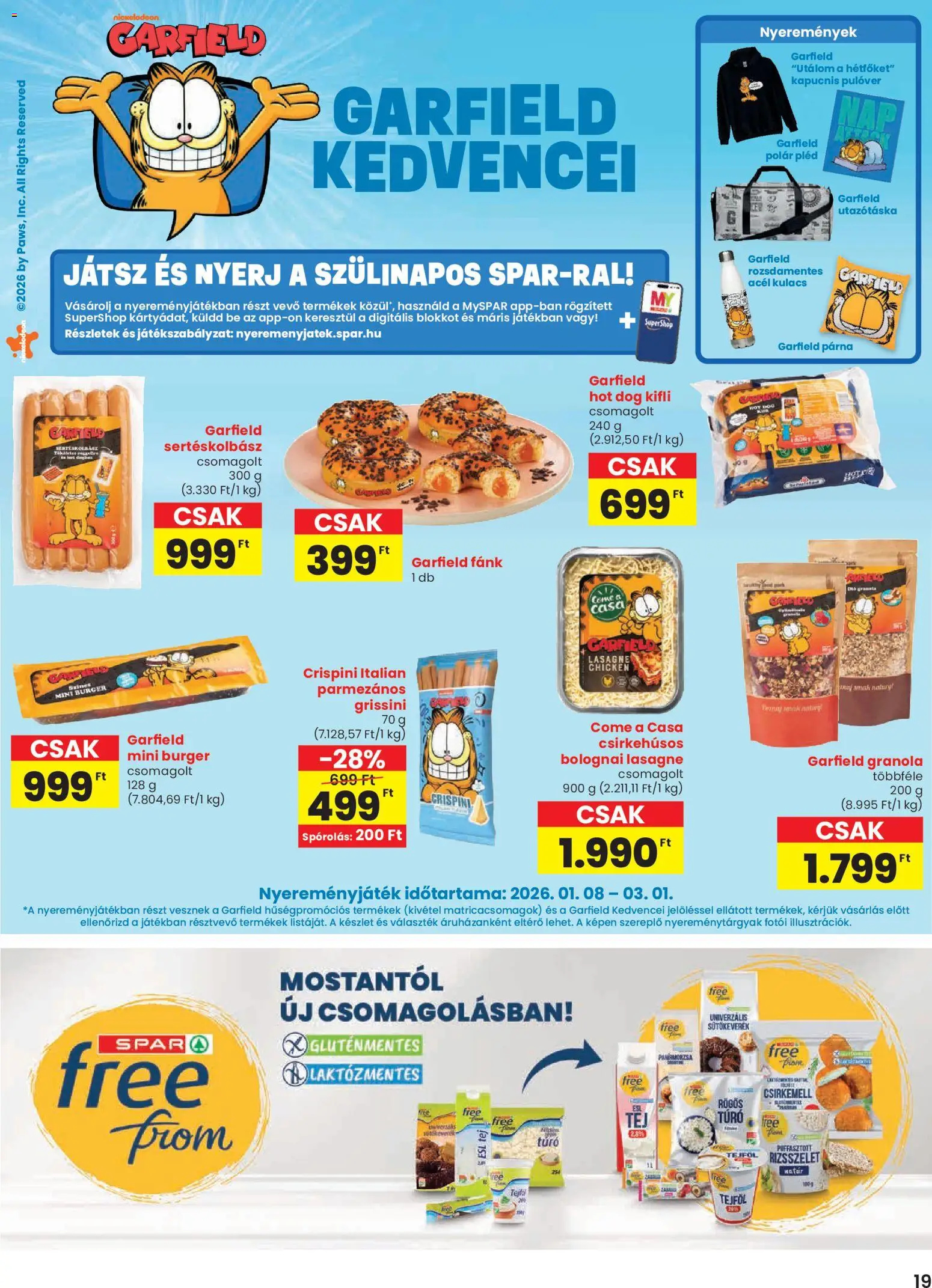 Spar akciós ujság - amely érvényes a következő dátumtól: 15.01.2026 | Oldal: 19 | Termékek: Utazótáska, Párna, Granola, Tejföl