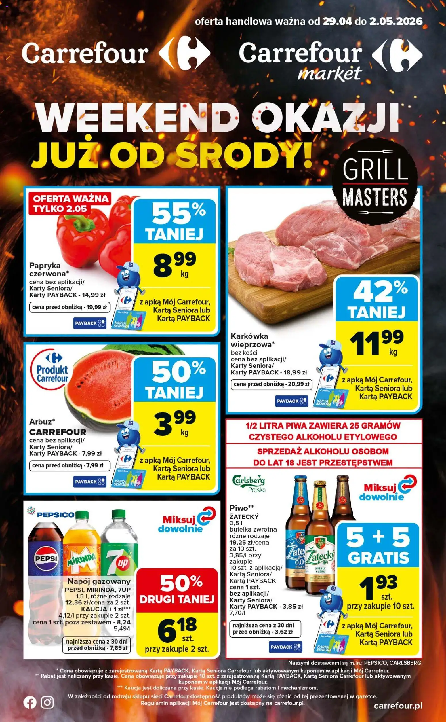 Carrefour gazetka - Weekend okazji od 29.04.2026 | Strona: 1