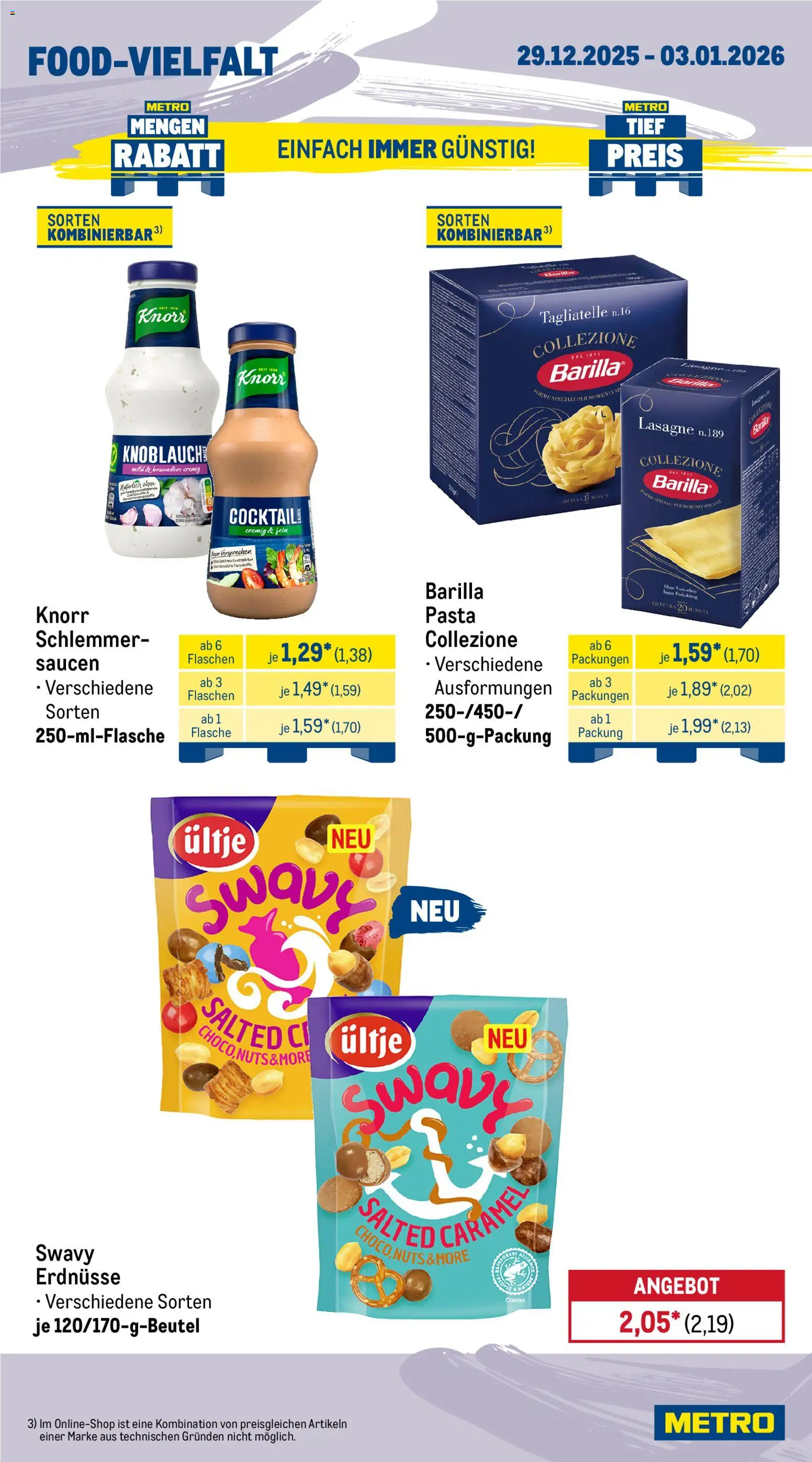 Metro Prospekt 	 – gültig ab 29.12.2025 | Seite: 11 | Produkte: Erdnüsse, Barilla, Knoblauch, Pasta