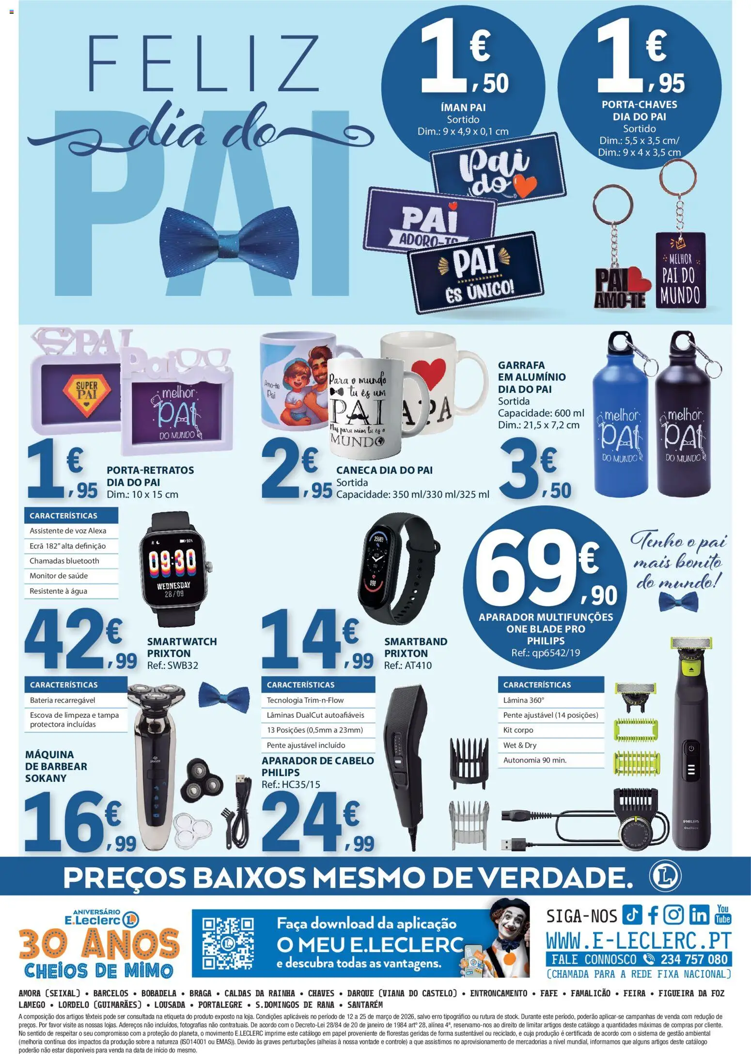 E.Leclerc folheto Não Alimentar │ válido de 12.03.2026 | Página: 12 | Produtos: Escova de limpeza, Pente, Smartwatch, Bateria