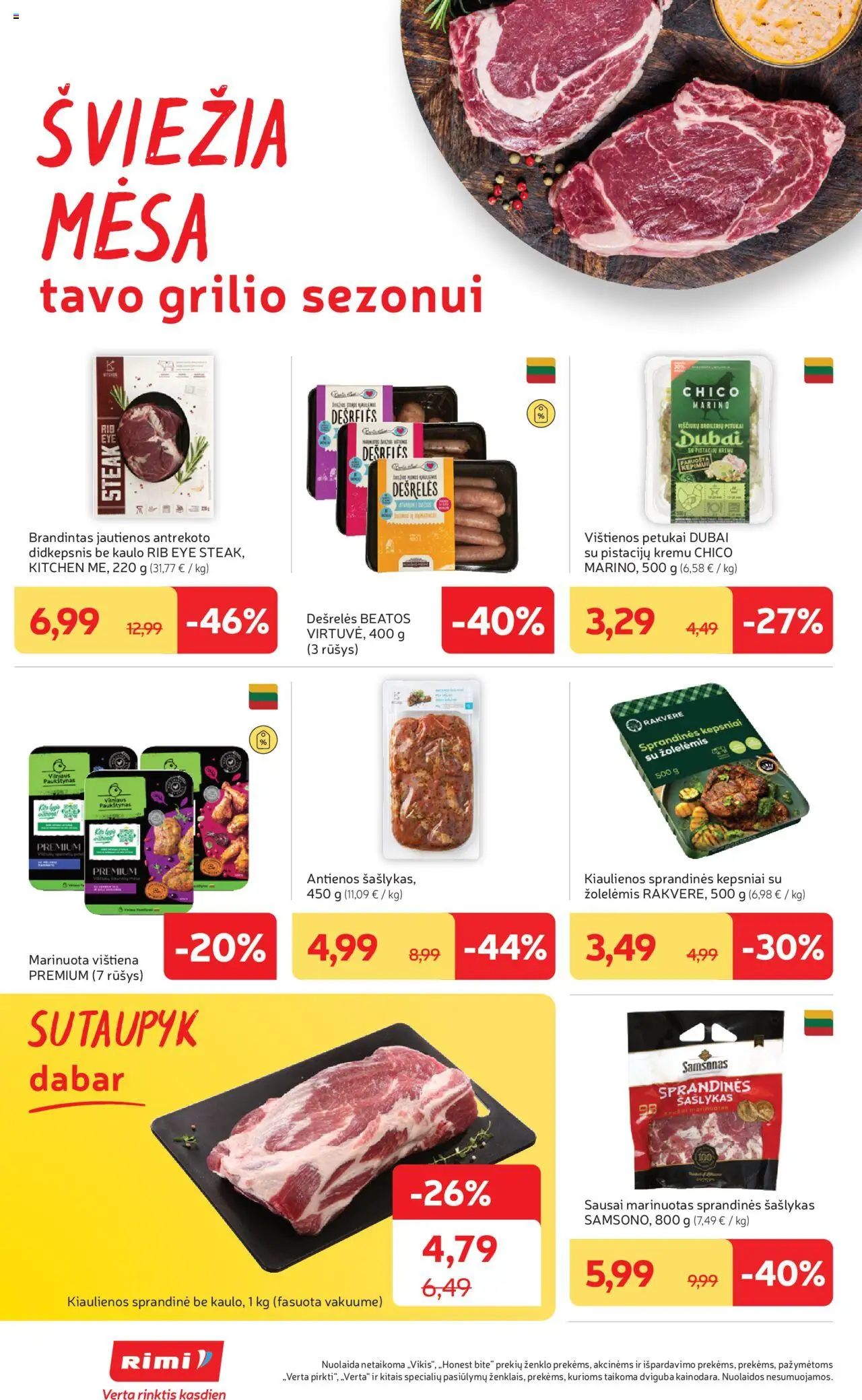 Rimi leidinys│galioja nuo 19.08.2025 | Puslapis: 6 | Prekių: Vištienos, Kiaulienos, Jautienos, Dešrelės