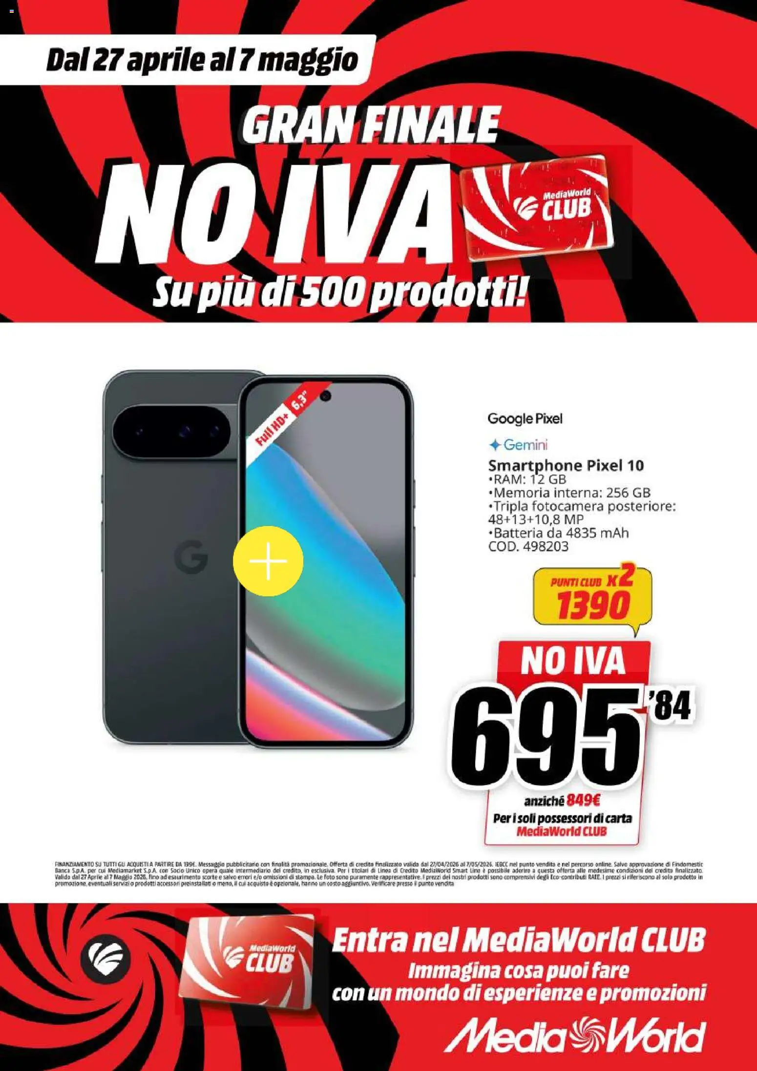 Volantino Media World del 27.04.2026 | Pagina: 59 | Prodotti: Smartphone, Fotocamera, Batteria