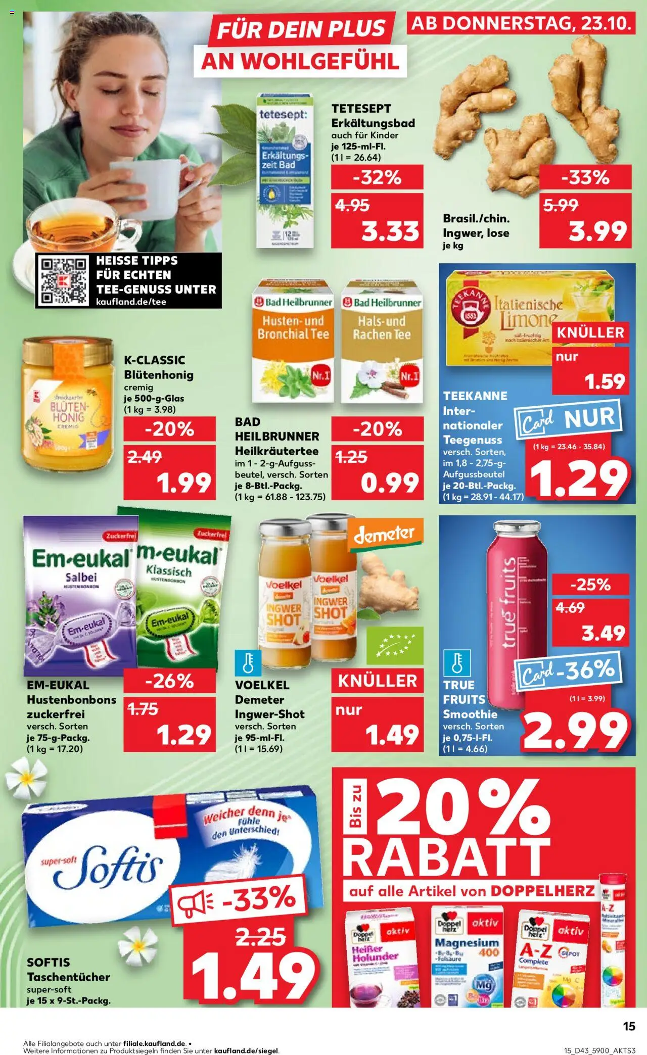 Kaufland prospekt Jena	 – gültig ab 23.10.2025 | Seite: 15 | Produkte: Bad, Teekanne, Tee
