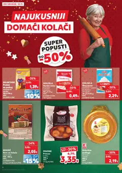 DOLCELA Vanilin šećer ili prašak za pecivo, Vanilin šećer ili prašak za pecivo 48 g ili 72 g - Pregled kataloga iz trgovine Kaufland, vrijedi od 12.11.2025 | Stranica: 4 | Proizvodi: Prašak za pecivo, Šećer, Krafne, Šlag