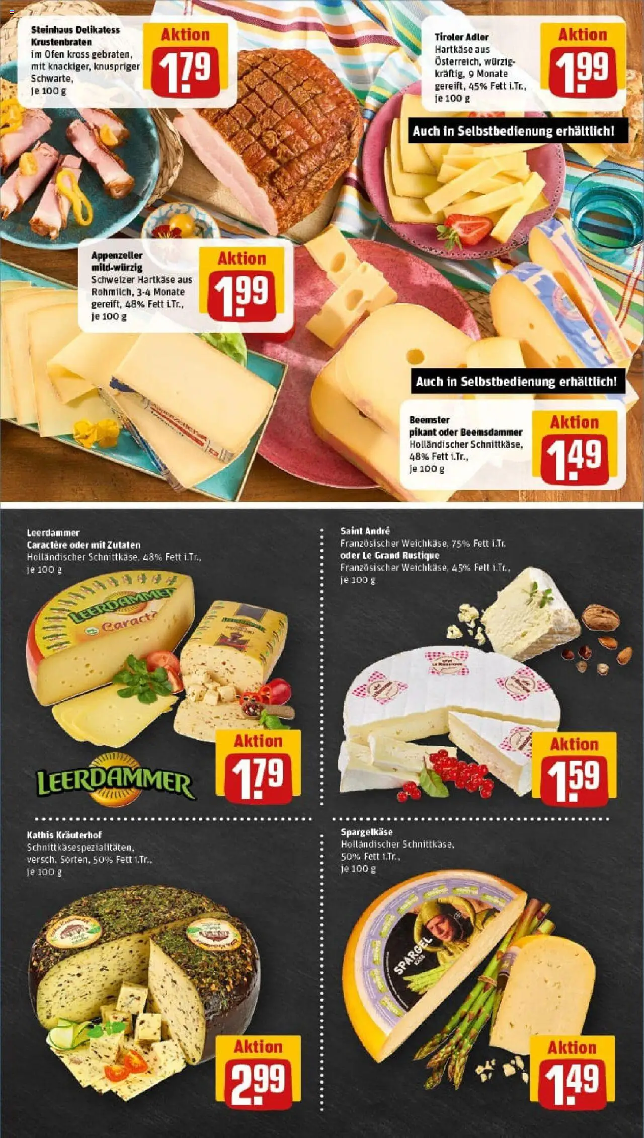 Rewe prospekt Duisburg / Rumeln	 - gültig ab dem 29.06.2025 | Seite: 9 | Produkte: Ofen, Krustenbraten, Spargel, Leerdammer