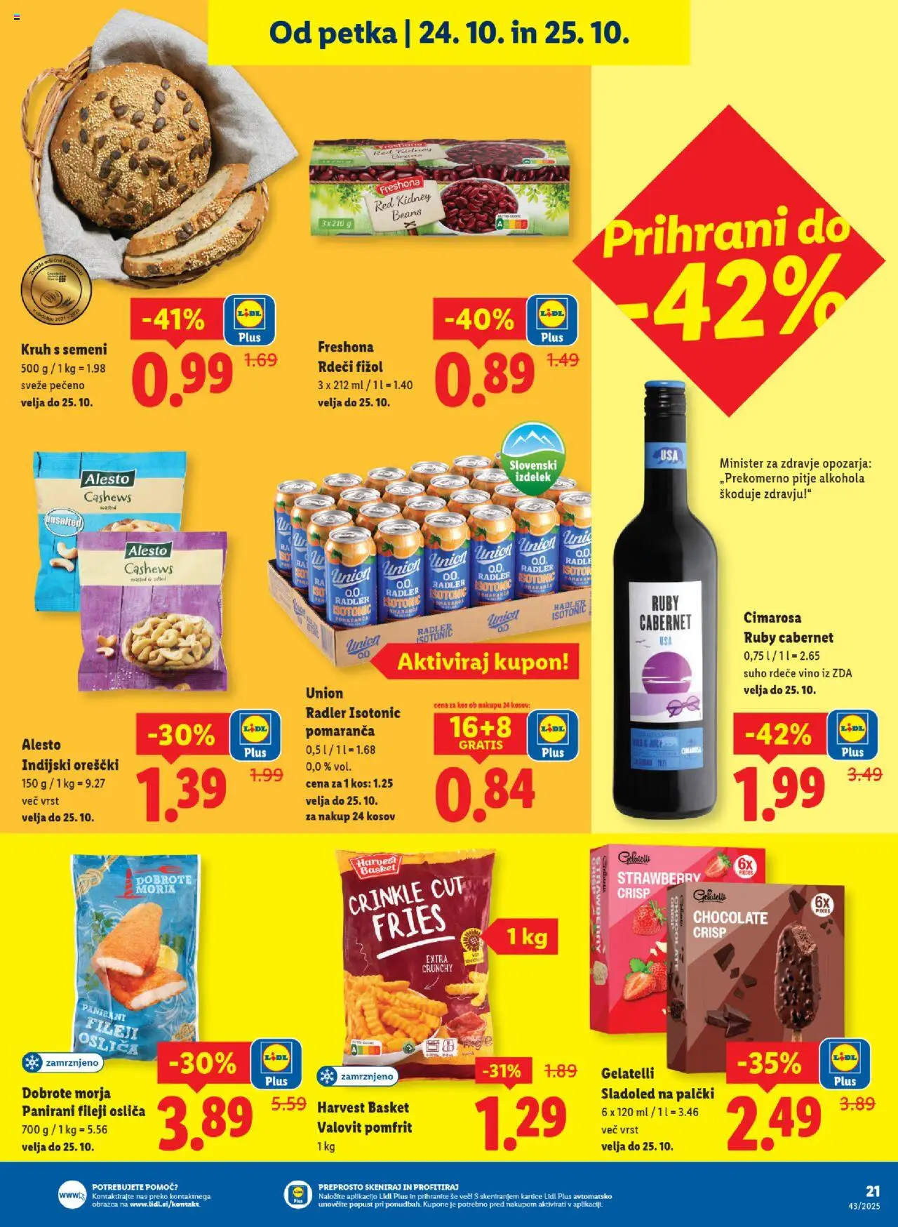 Novi Lidl katalog ponudbe – veljaven od 23.10.2025 | Stran: 41 | Izdelki: Kos, Kruh, Vino, Orescki