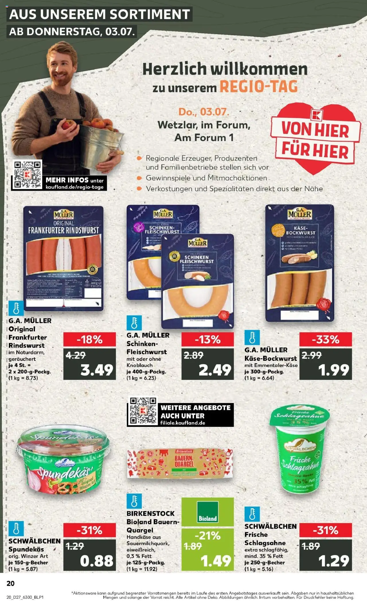 Kaufland prospekt Wetzlar	 - gültig ab dem 06.07.2025 | Seite: 35 | Produkte: Bockwurst, Käse, Knoblauch, Schinken