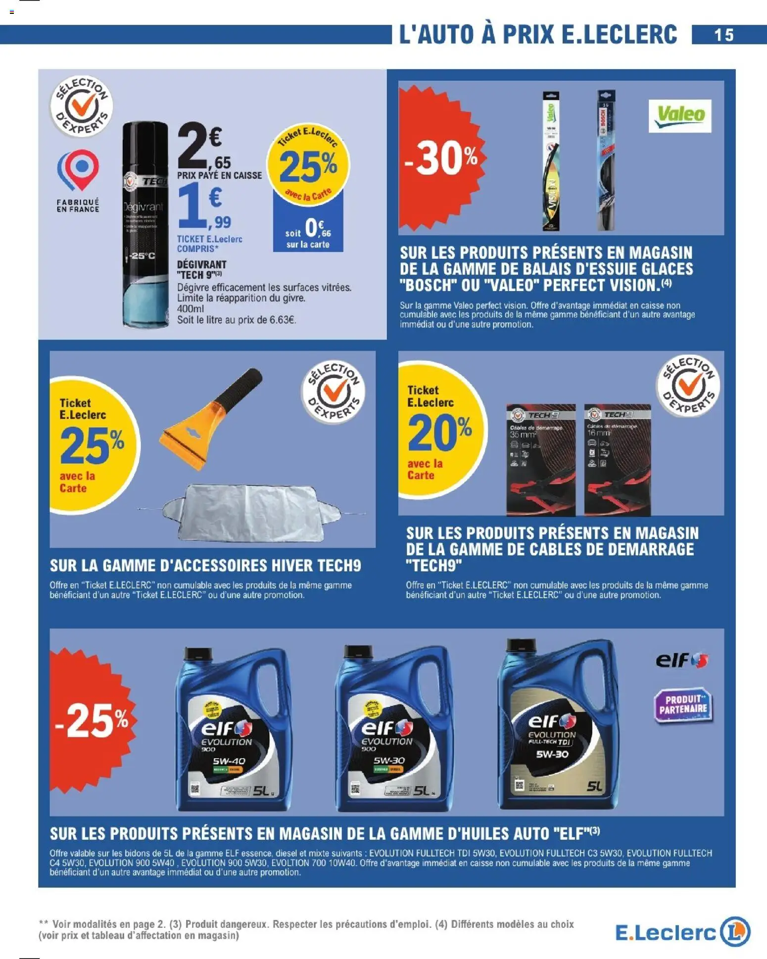 {H1} | Page: 15 | Produits: Glaces, Câbles de démarrage, Huile