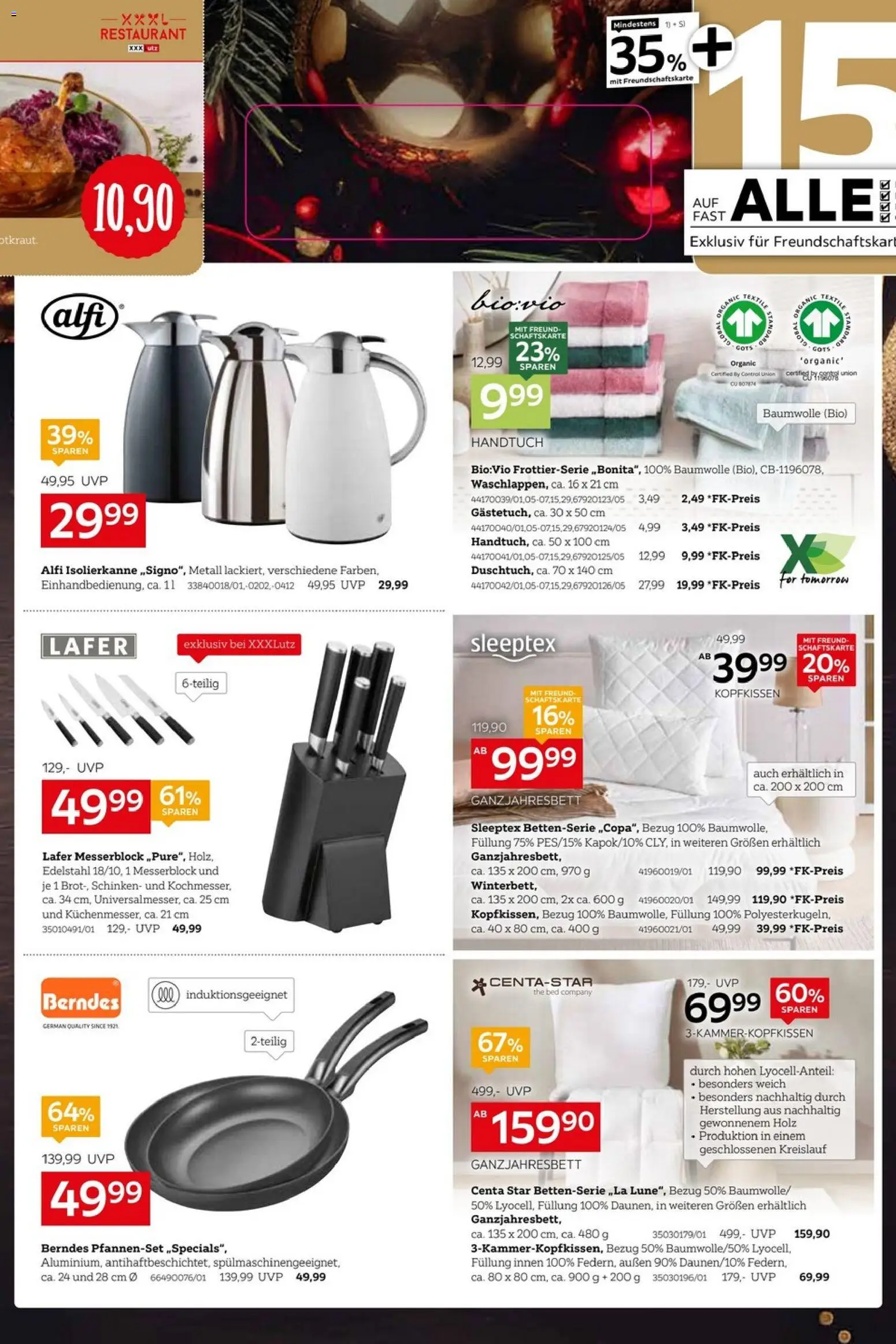 XXXL Lutz Frohe Weihnachten – gültig ab 30.11.2025 | Seite: 3 | Produkte: Kopfkissen, Schinken