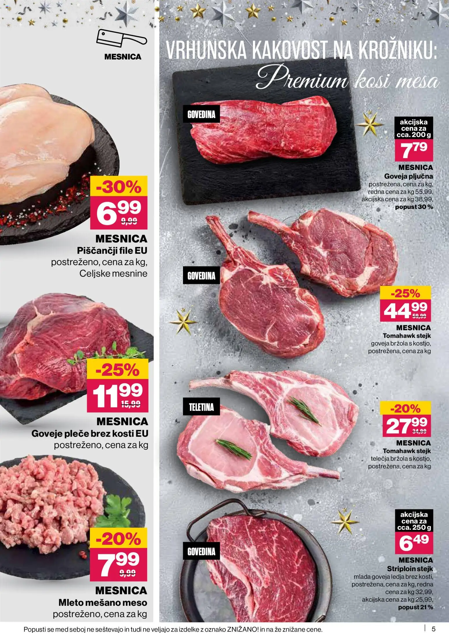 Novi Mercator katalog ponudbe – veljaven od 11.12.2025 | Stran: 5 | Izdelki: Teletina