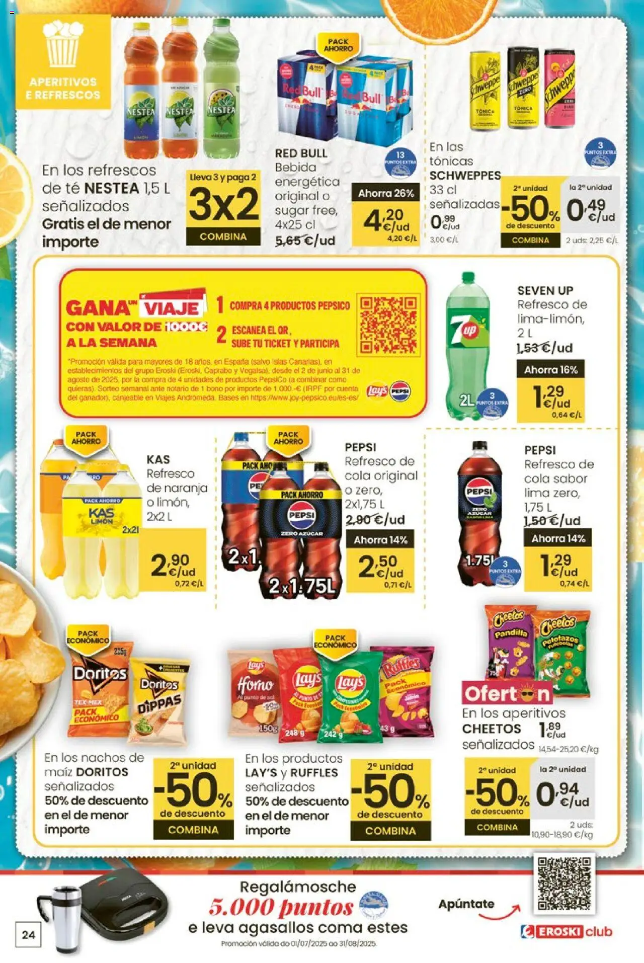 Eroski - Ofertons para conquistarte │ válido desde el 14.08.2025 | Página: 24 | Productos: Lima, Καλτσάκια μισά, Té, Horno