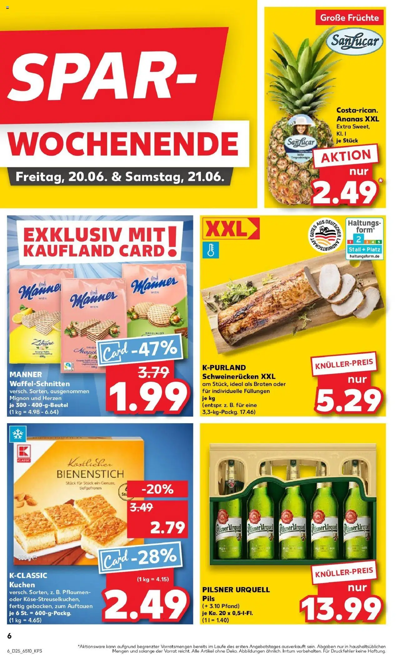 Kaufland prospekt Alsdorf	 - gültig ab dem 22.06.2025 | Seite: 19 | Produkte: Pils, Pilsner urquell, Schweinerucken, Kuchen