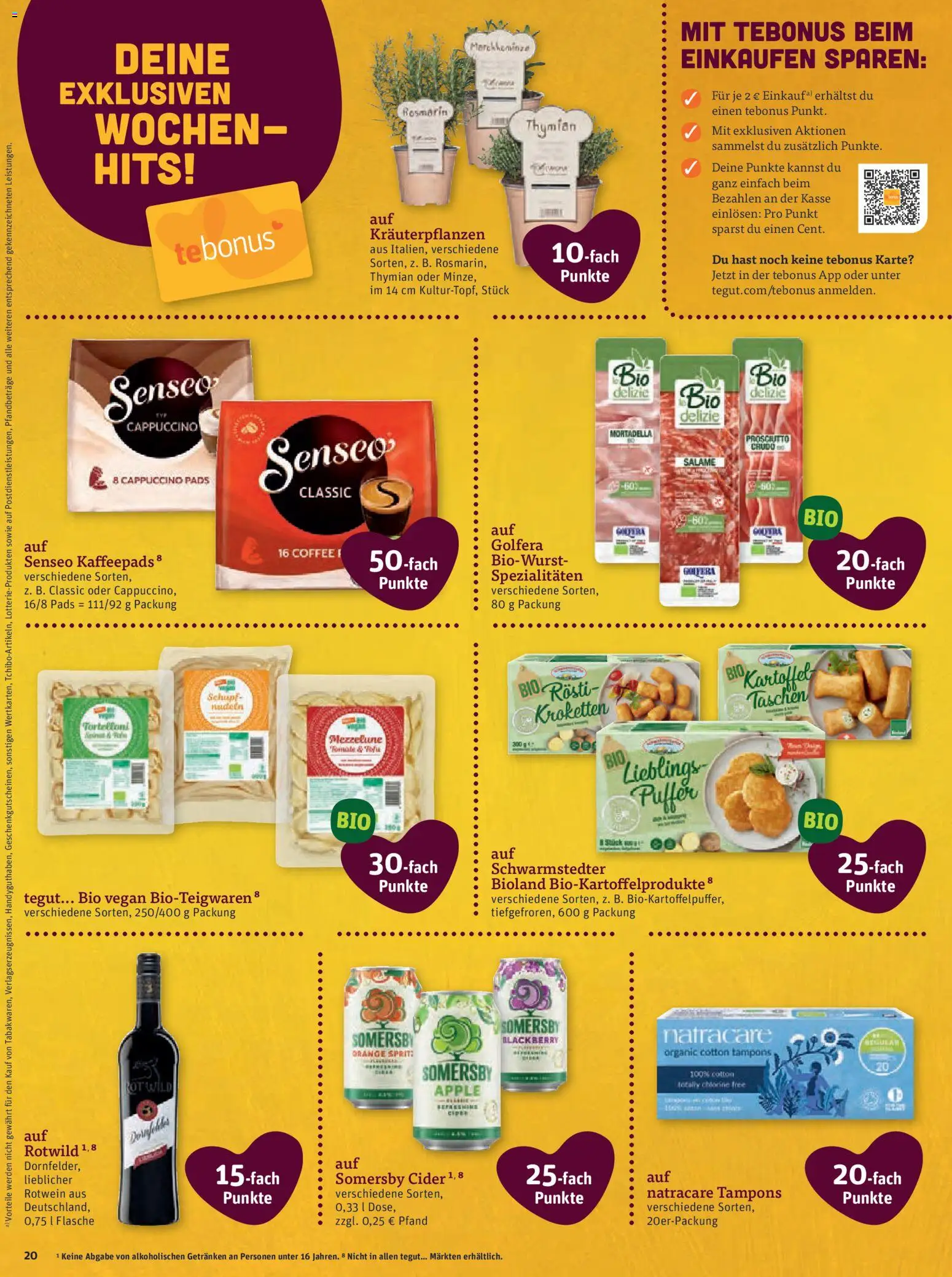 Tegut Prospekt 	 – gültig ab 30.03.2026 | Seite: 22 | Produkte: Kaffeepads, Rotwein, Apple, Senseo kaffeepads