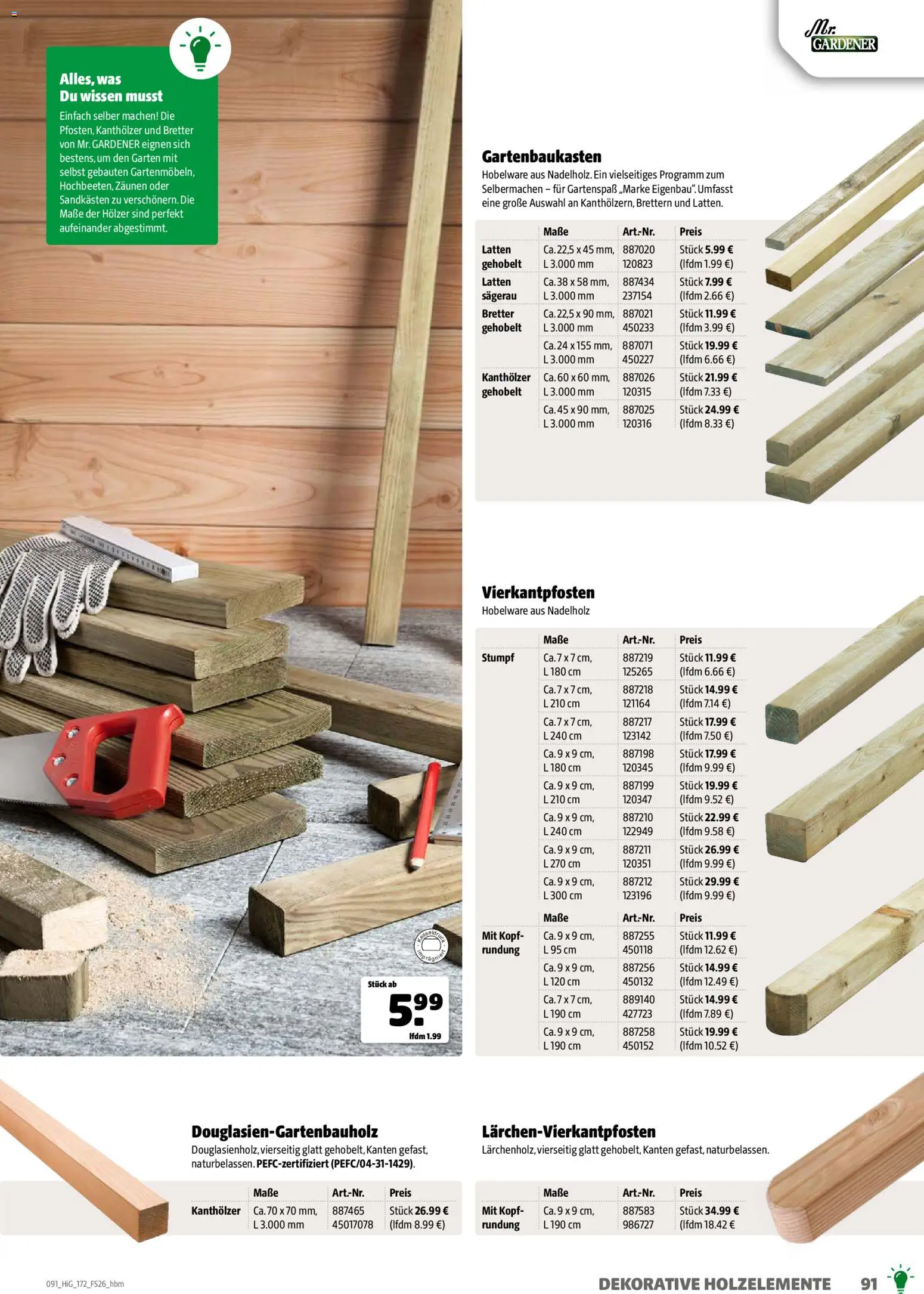 Hagebau Gartengestaltungsortiment – gültig ab 02.03.2026 | Seite: 91