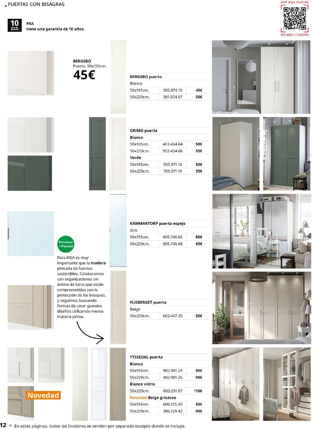 Catálogo IKEA Pax y Komplement │ válido desde el 01.09.2025 | Página: 12 | Productos: Espejo