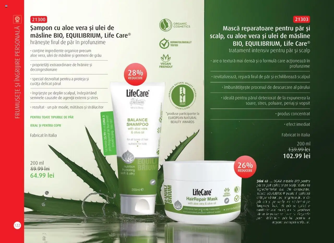 Life Care catalog - Aprilie/Octombrie – valabil de la 01.04.2025 | Pagină: 124 | Produse: Şerit ödül, Pc, Măsline, Șampon