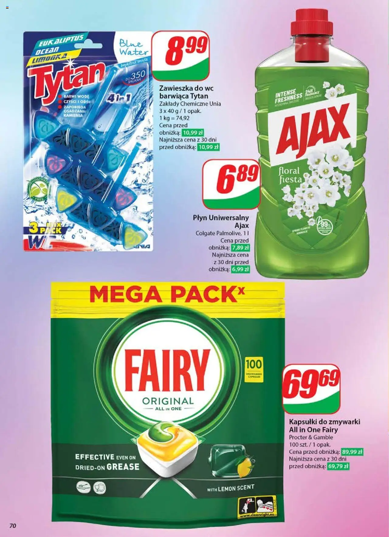 Dino Gazetka od 04.06.2025 | Strona: 70 | Produkty: Limonka, Fairy, Kapsułki do zmywarki