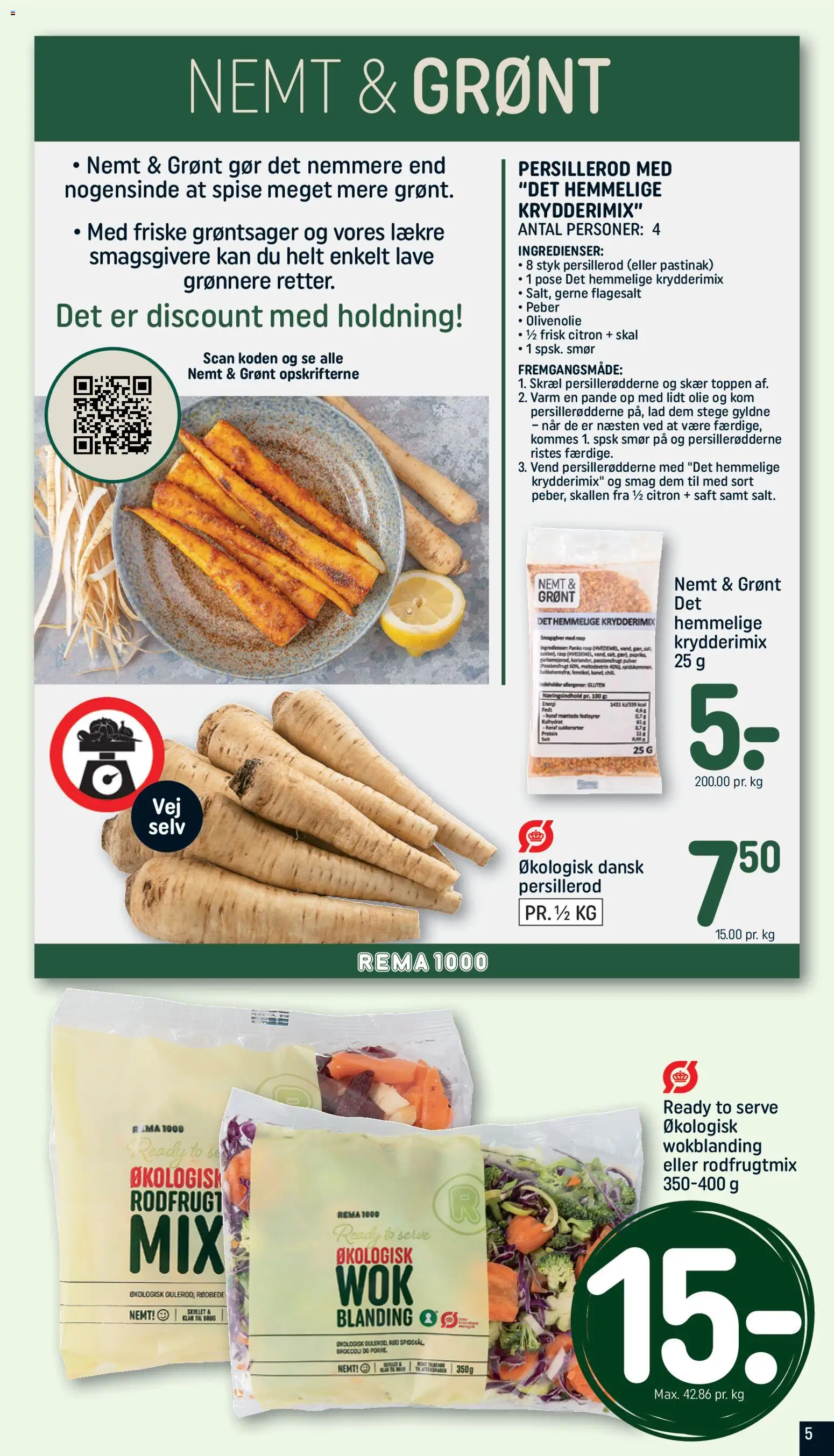 Rema 1000 tilbudsavis – gyldig fra 26.10.2025 | Side: 5 | Produkter: Peber, Olivenolie, Persillerod, Lingerie