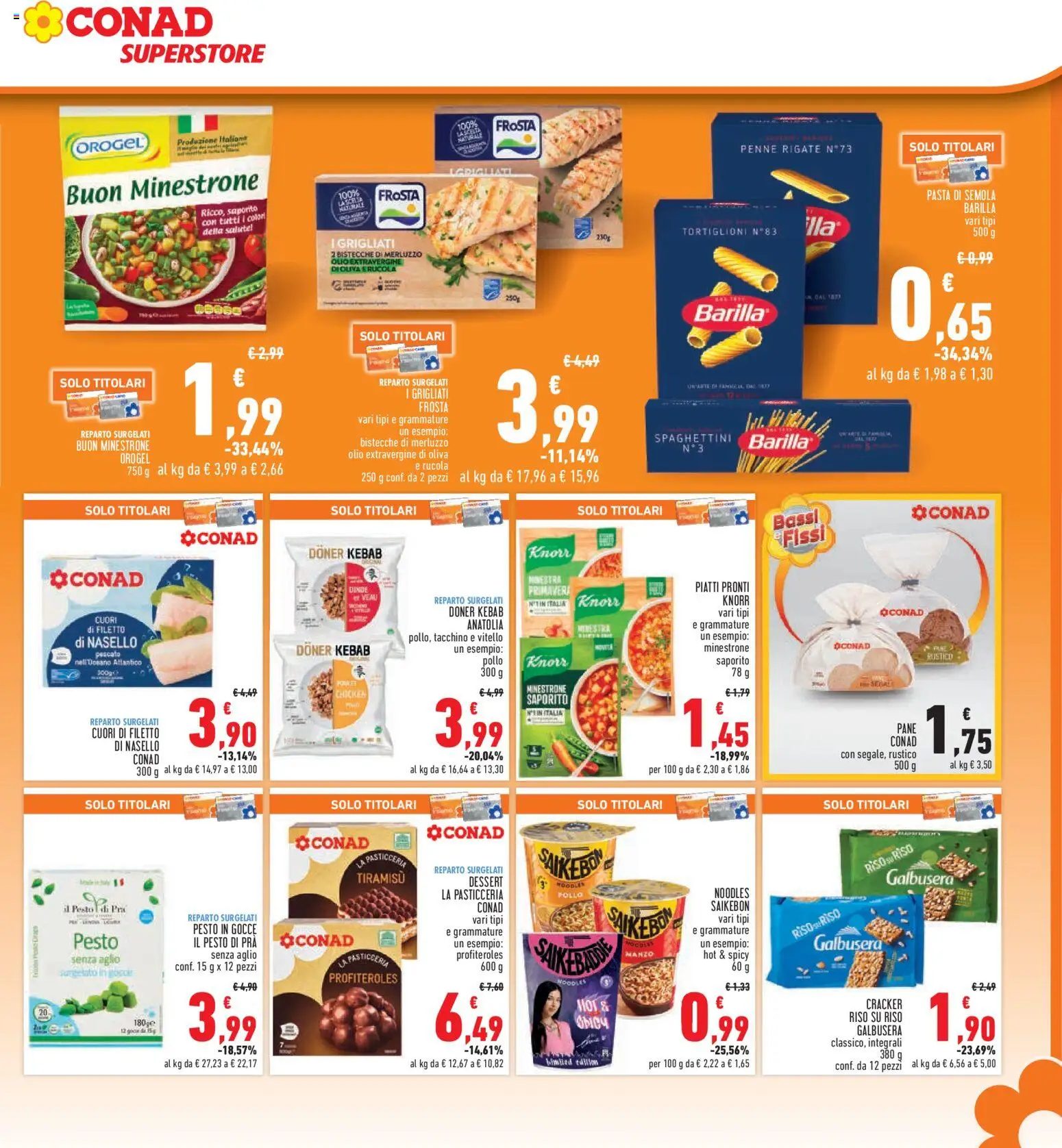 Volantino Conad del 15.01.2026 | Pagina: 15 | Prodotti: Manzo, Merluzzo, Tacchino, Nasello