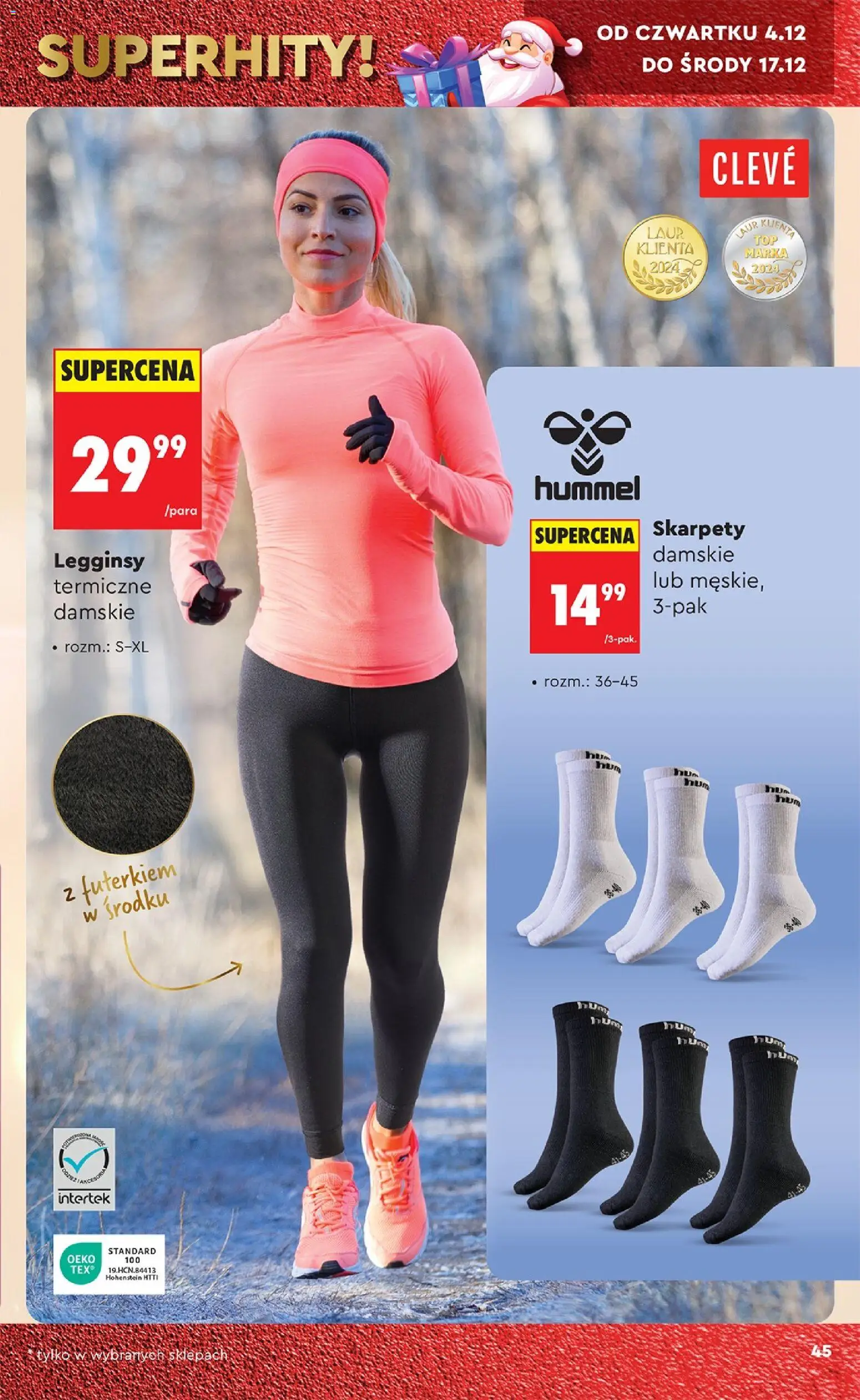 Biedronka gazetka - Hity i inspiracje od 29.11.2025 | Strona: 45 | Produkty: Skarpety, Legginsy, Skarpety damskie, Legginsy damskie