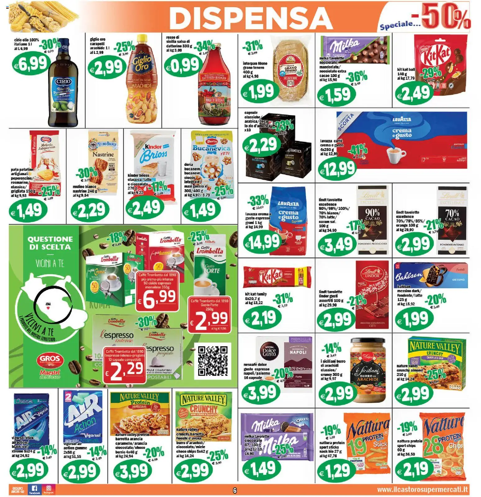 Volantino Il Castoro del 26.01.2026 | Pagina: 6 | Prodotti: Tè, Salsa, Arancia, Cacao