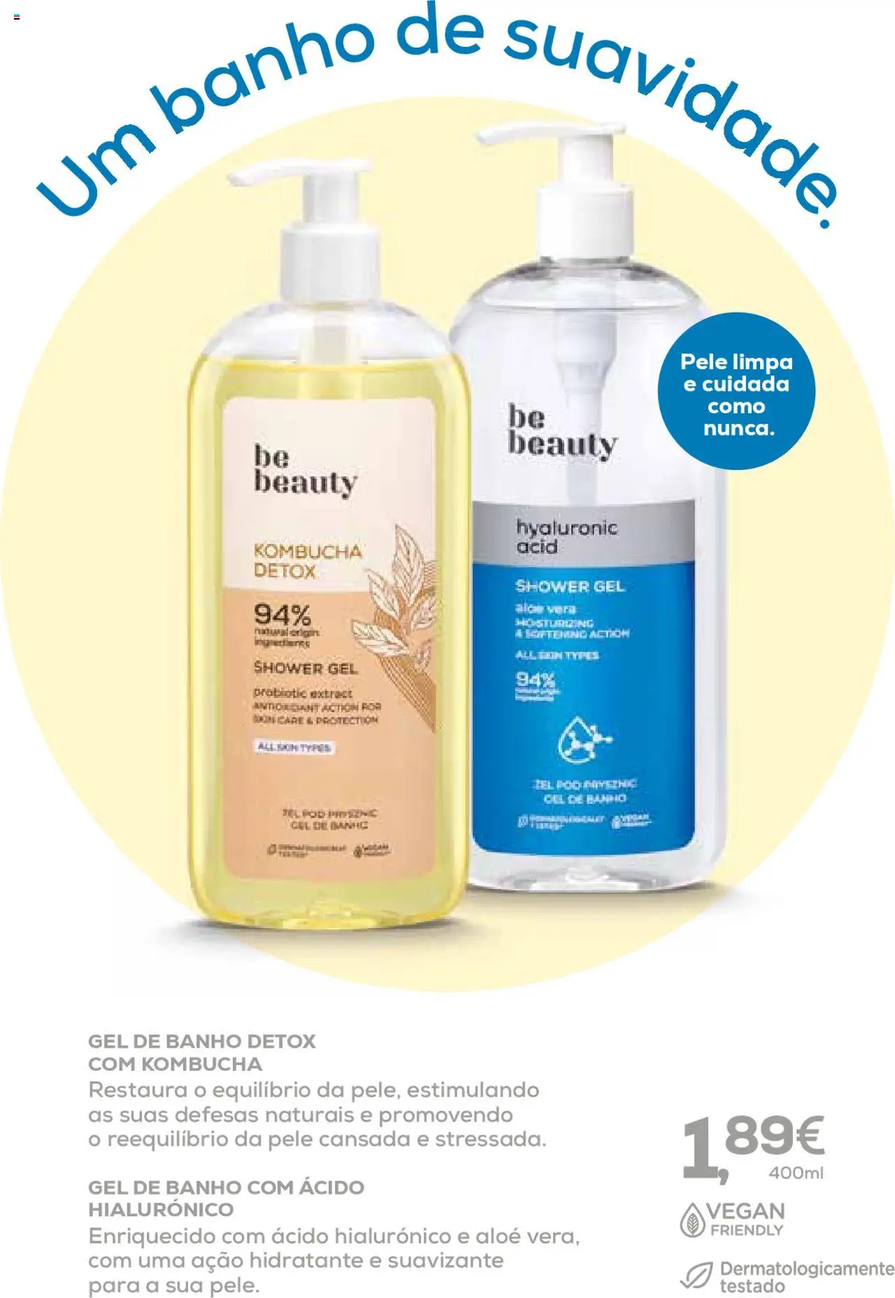 Pingo Doce Be Beauty │ válido de 04.09.2024 | Página: 14 | Produtos: Kombucha, Gel de banho, Banho