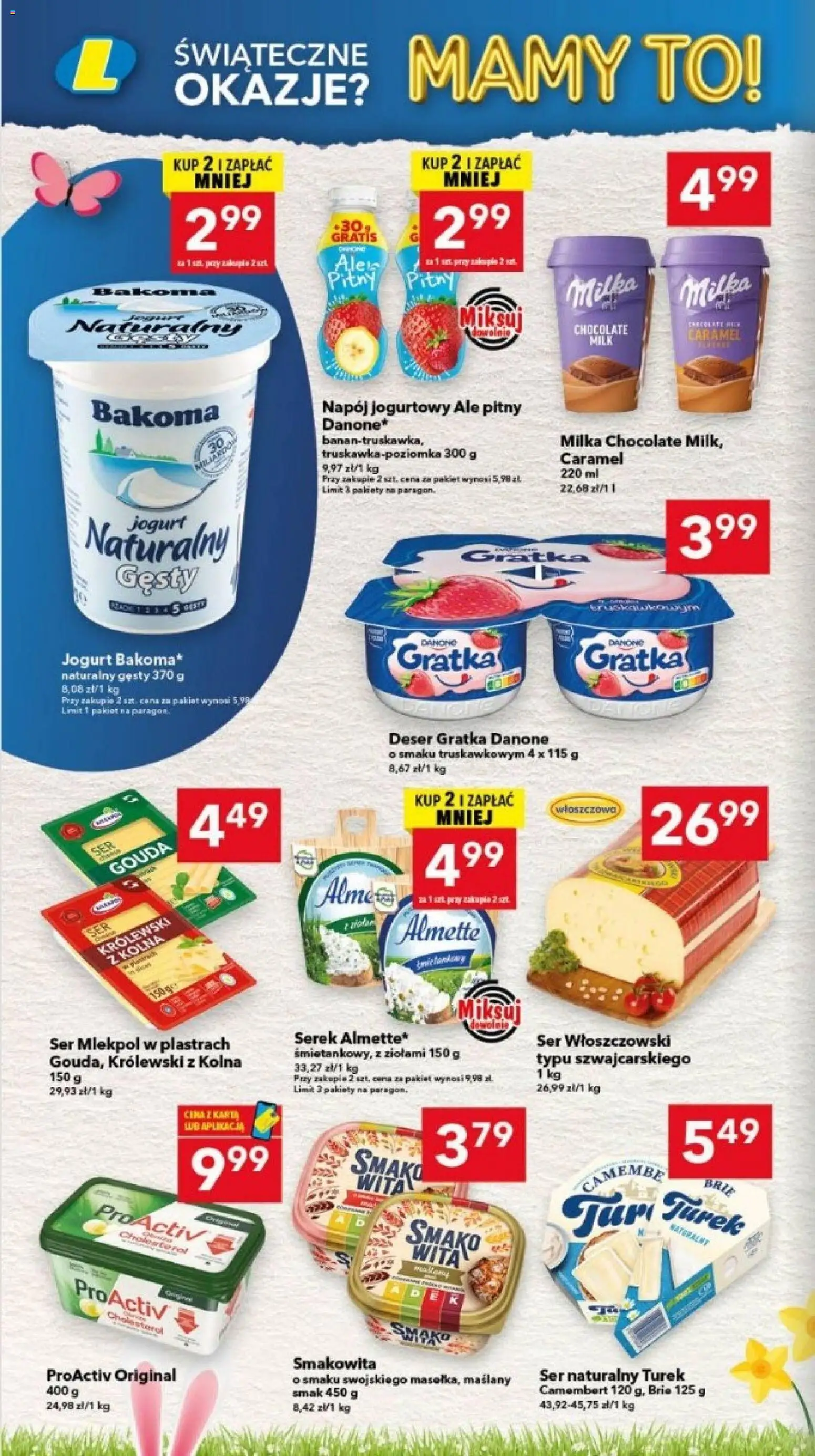 Lewiatan gazetka - Legnica od 26.03.2026 | Strona: 6 | Produkty: Karta, Serek, Milka, Camembert