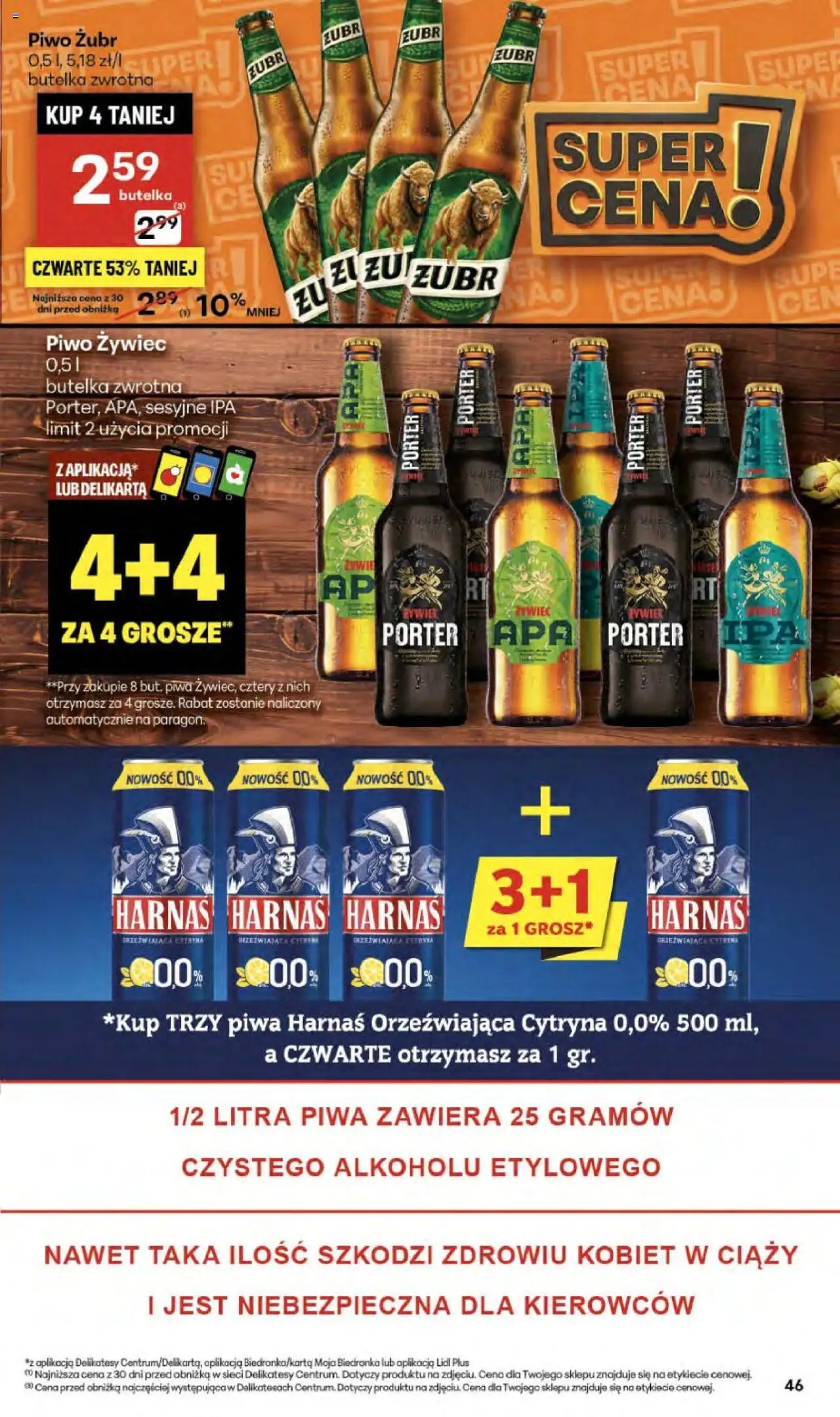 Delikatesy Centrum Gazetka od 09.10.2025 | Strona: 46 | Produkty: Cytryna, Delikatesy, Harnaś, Piwo