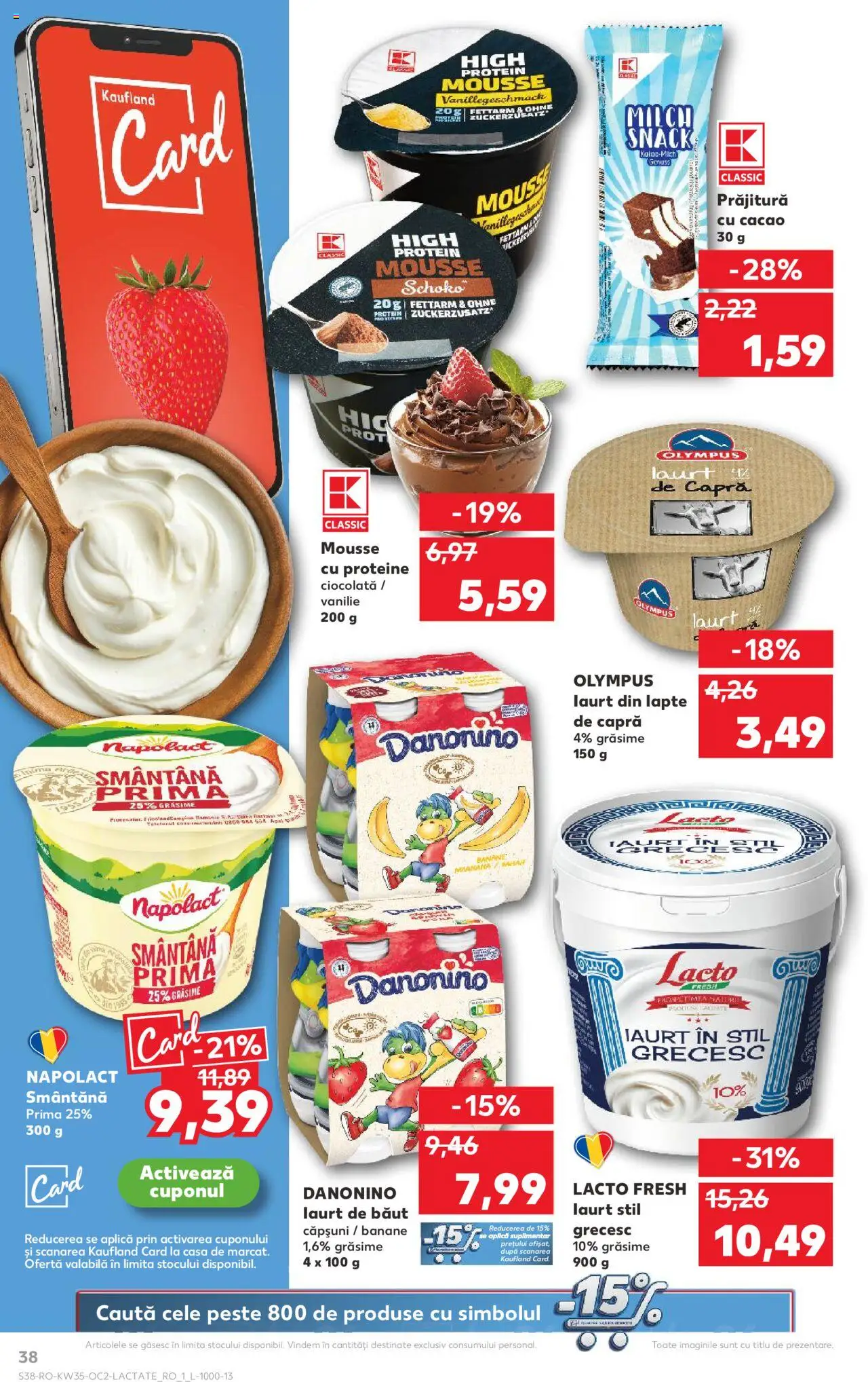 Kaufland RO akciós ujság - amely érvényes a következő dátumtól: 27.08.2025 | Oldal: 38 | Termékek: Protein