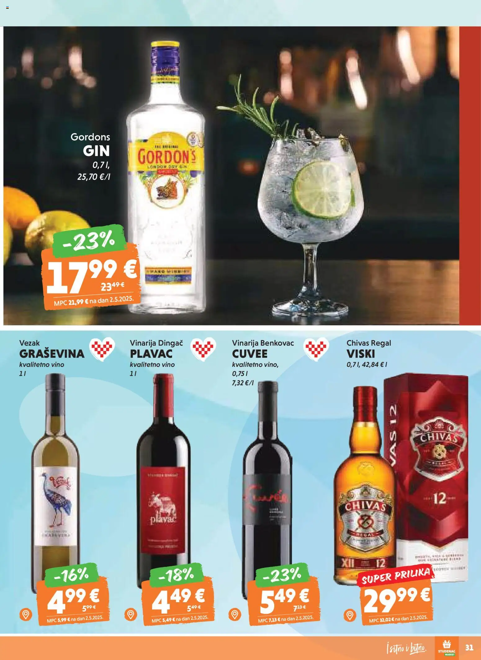 Studenac katalog | vrijedi od 05.11.2025 | Stranica: 31 | Proizvodi: Vino, Viski, Regal