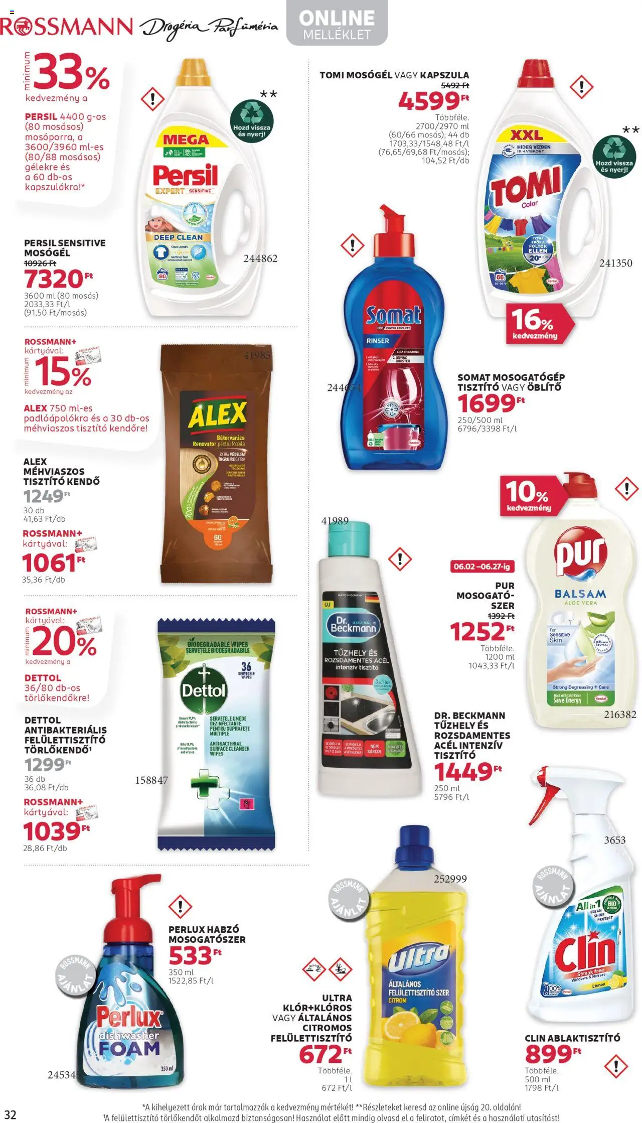 Rossmann akciós ujság - amely érvényes a következő dátumtól: 02.06.2025 | Oldal: 36 | Termékek: Persil, Tűzhely, Öblítő, Aloe vera