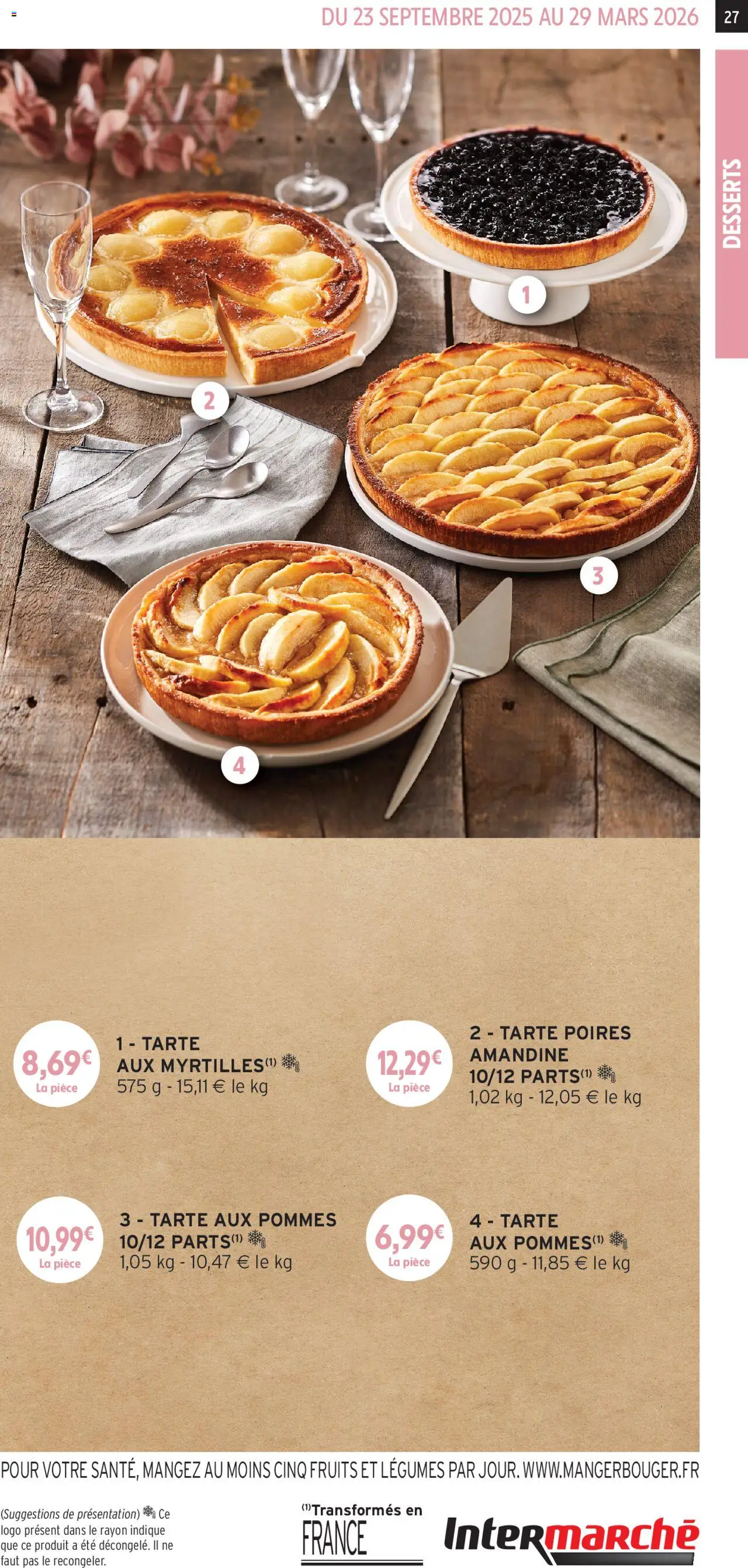 {H1} | Page: 27 | Produits: Pommes, Tarte aux pommes