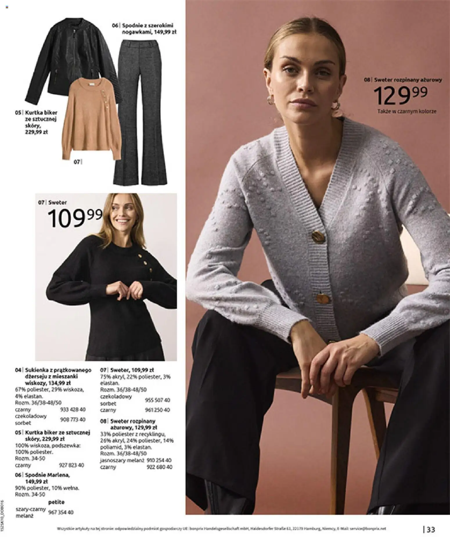 BonPrix Katalog - W Jesiennym Nastroju od 04.11.2025 | Strona: 35 | Produkty: Sweter, Kurtka, Sukienka, Sorbet