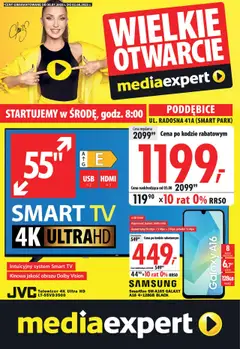 Pogląd oferty "Mediaexpert Gazetka - Wielkie otwarcie Poddębice, Radosna 41A" - ważna od 30.07.2025
