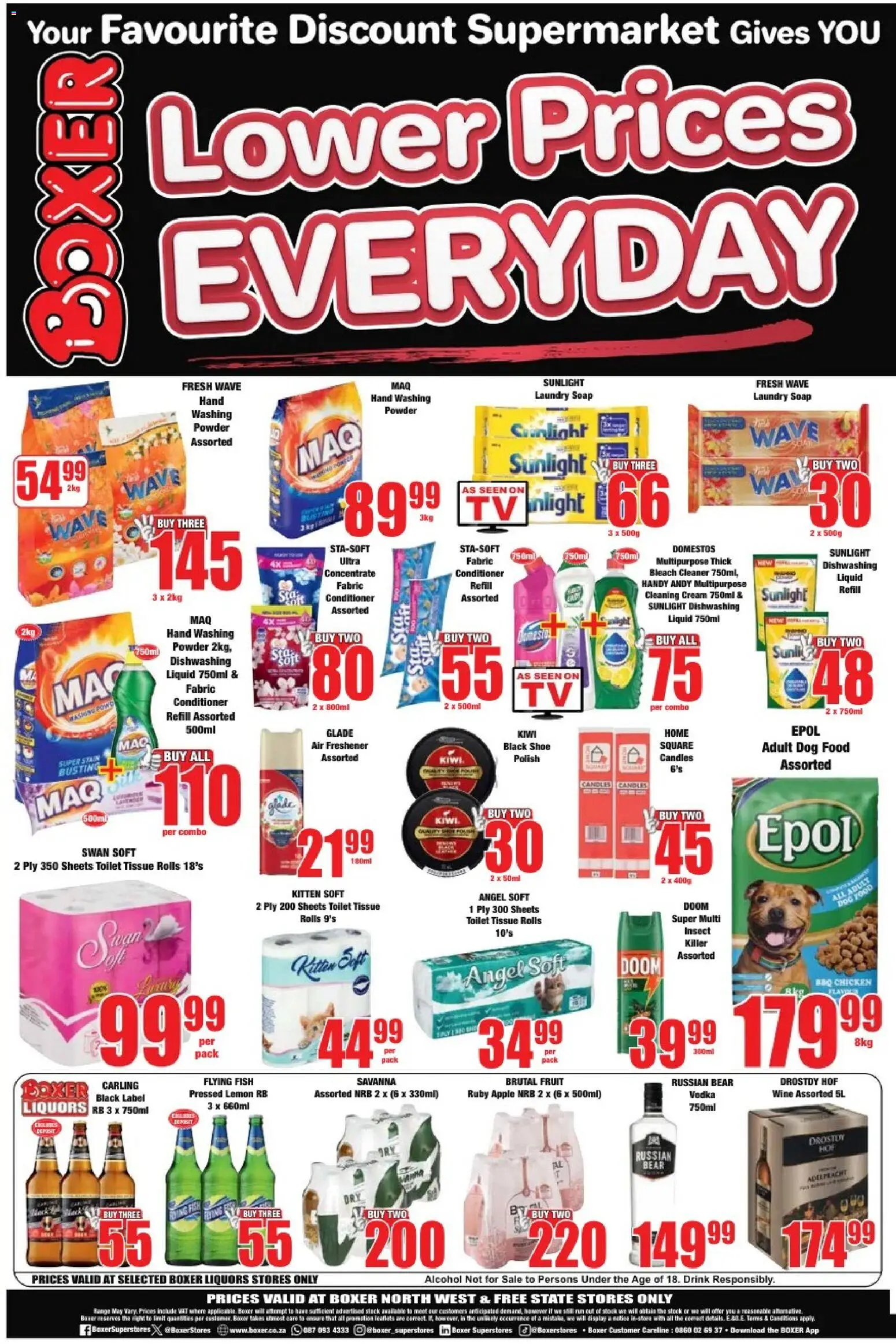 New Boxer catalogue – valid from 23.04.2026 | Page: 12 | Products: Bleach, Powder, Kiwi, Fruit