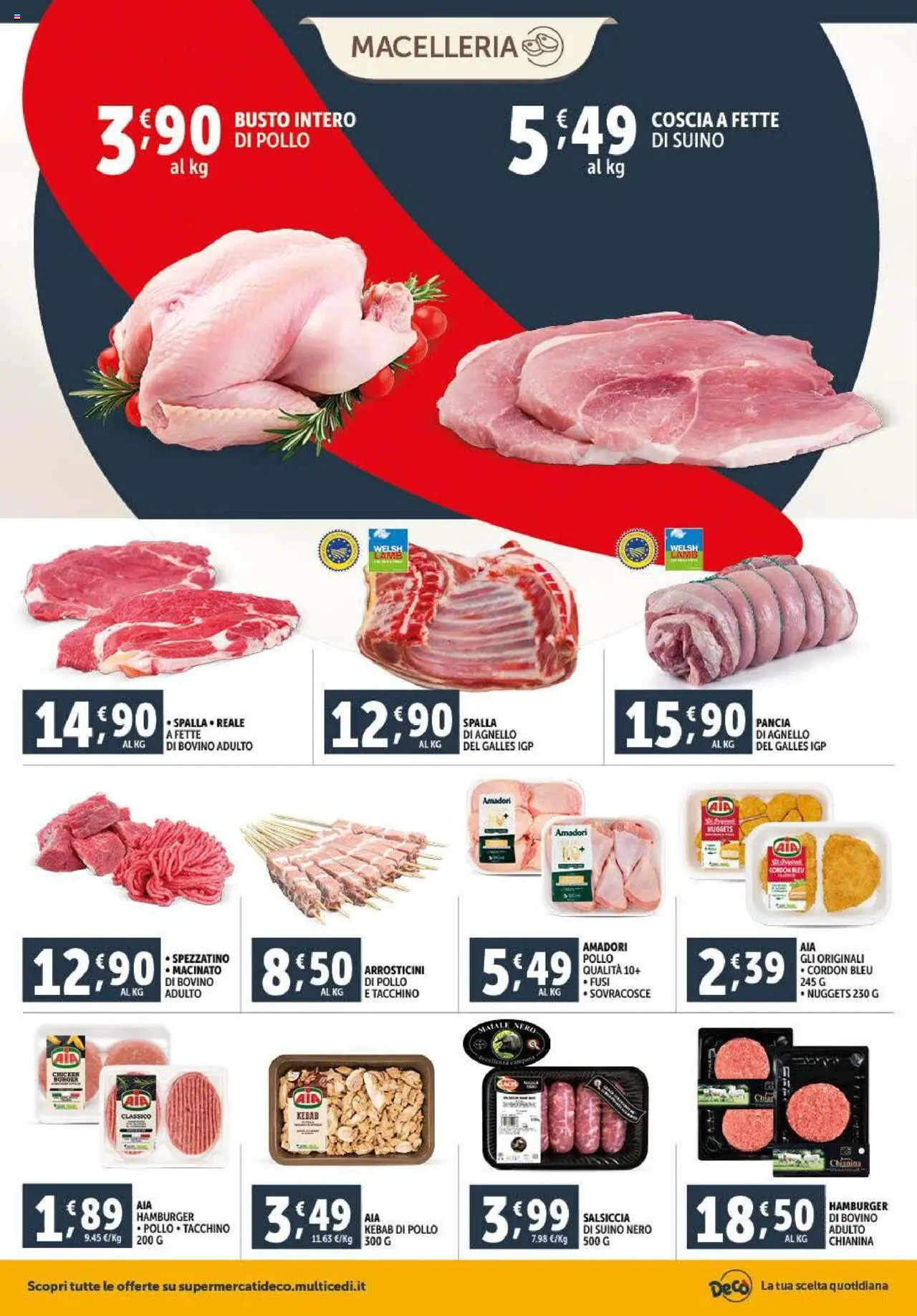 Volantino Decò del 23.09.2025 | Pagina: 4 | Prodotti: Nuggets, Agnello, Hamburger, Macinato
