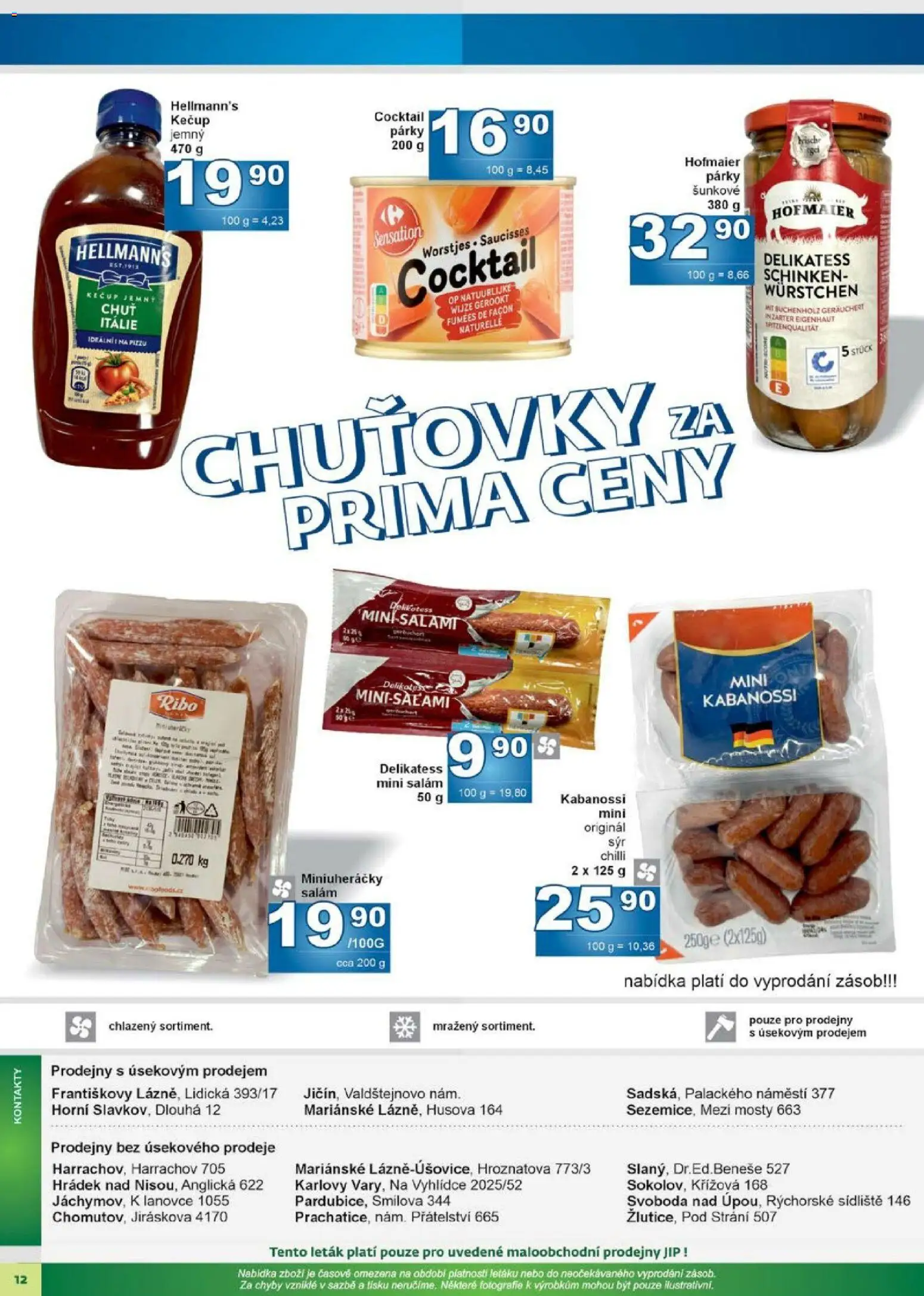 Jip leták od 28.01.2026 | Strana: 12 | Produkty: Salám, Párky, Kečup, Hellmann's