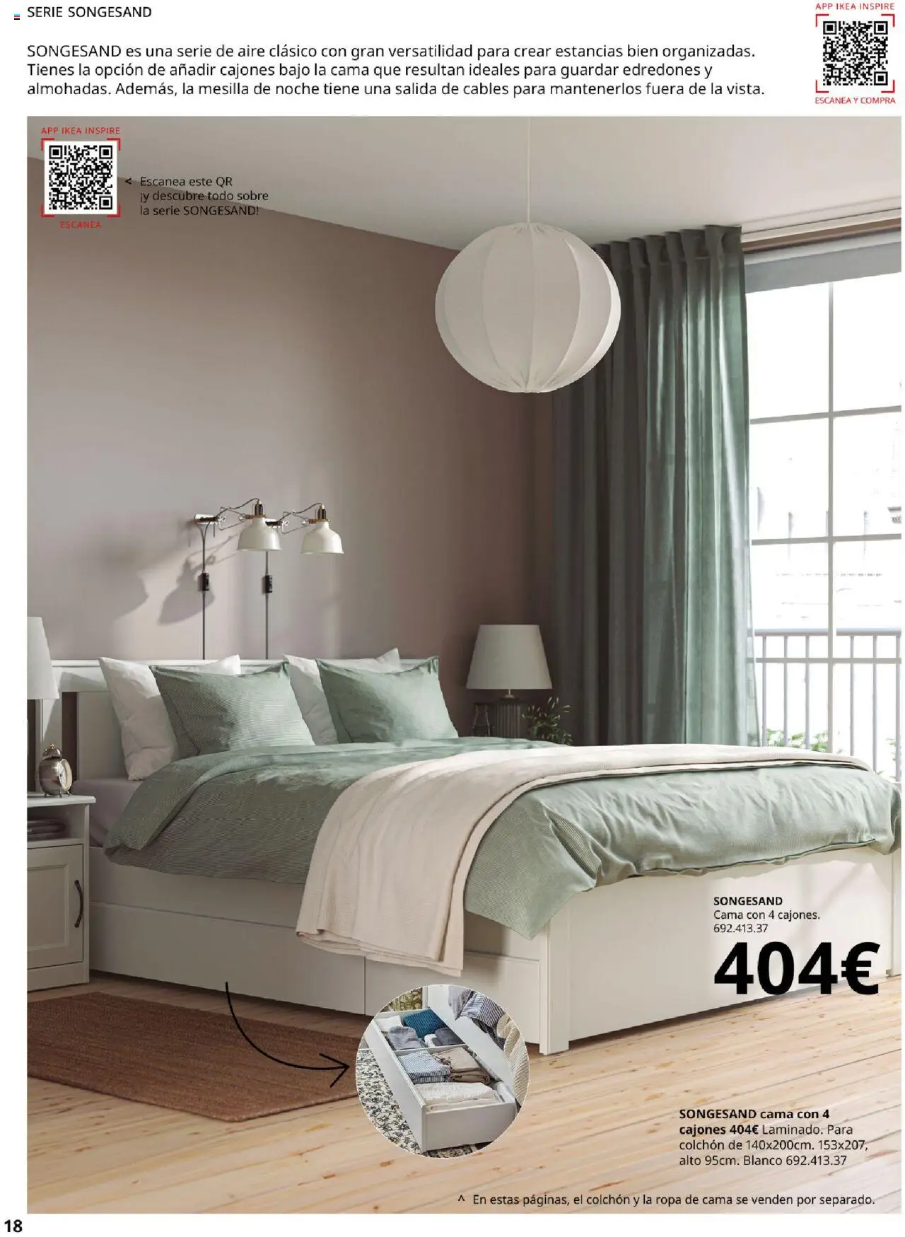 Catálogo IKEA Muebles para el dormitorio │ válido desde el 04.02.2025 | Página: 18 | Productos: Colchon, Ropa, Cama, Mesilla de noche
